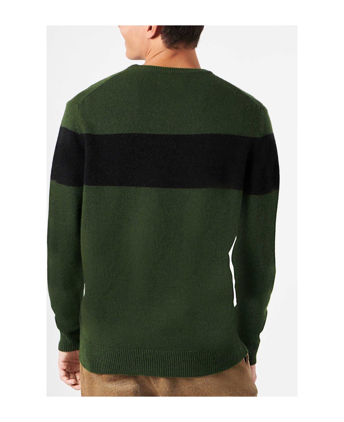 MC2 Saint Barth Courma Blended Cashmere Man Sweater - GREEN