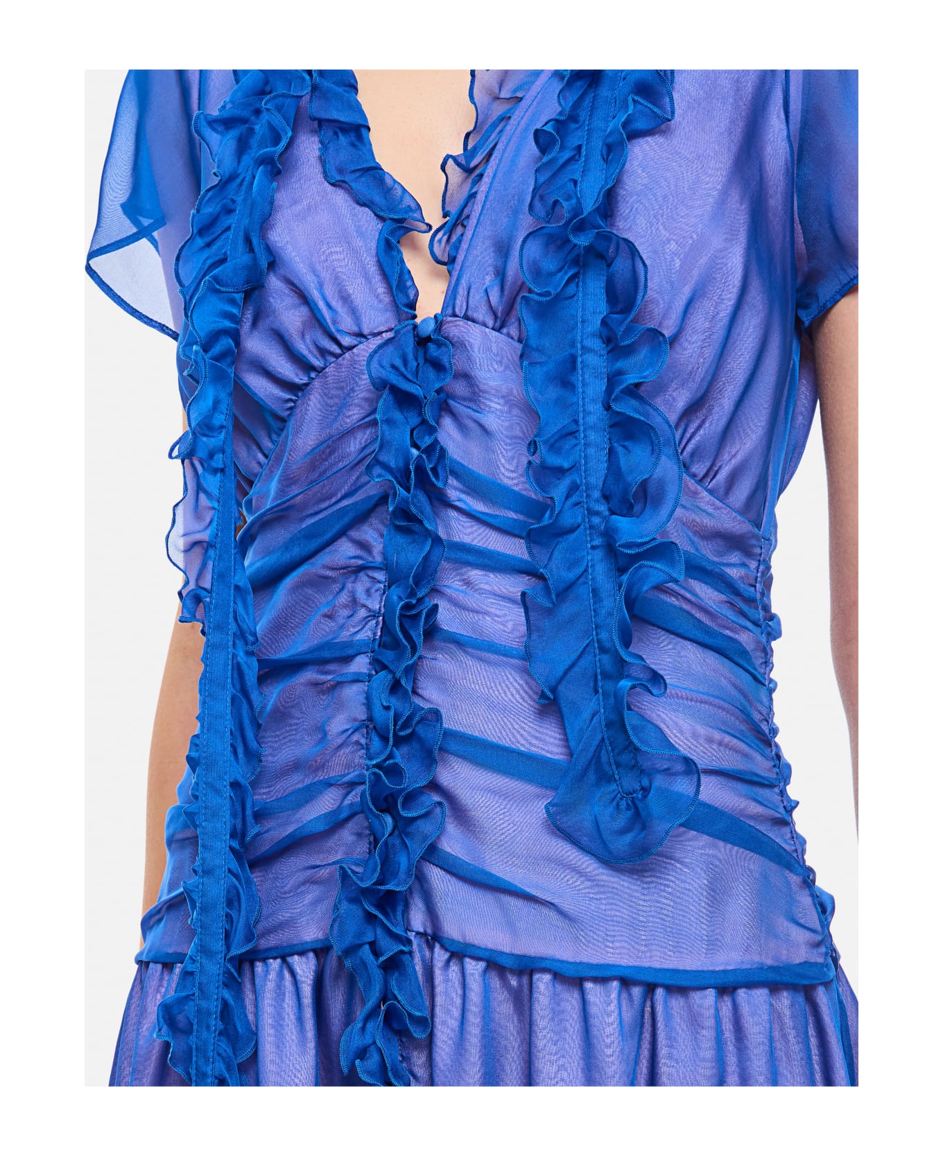 Saks Potts Blaire Silk Dress - Blue