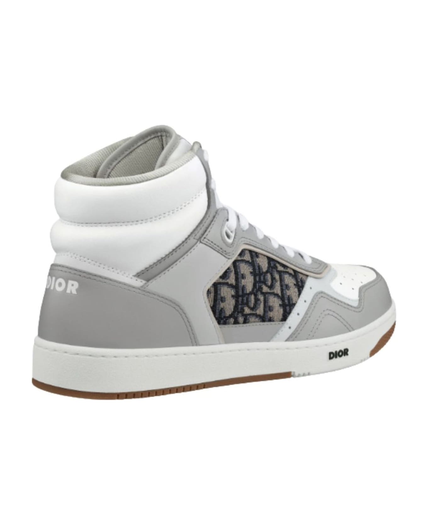 Dior Oblique High-top Sneakers - Gray