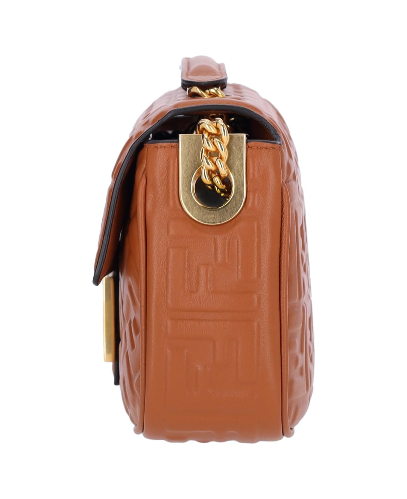 Fendi 'baguette Chain Midi' Shoulder Bag - Marrone