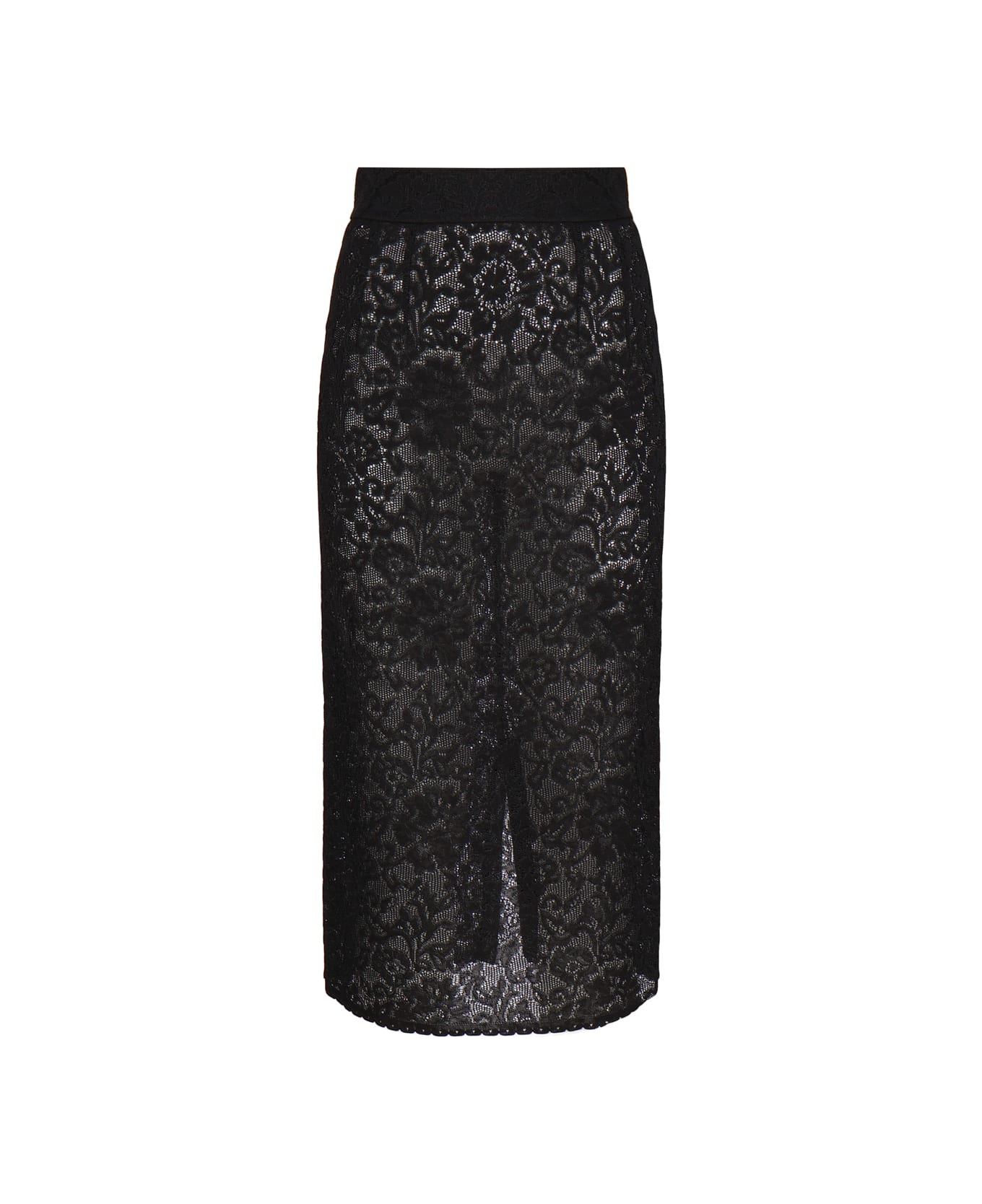 Dolce & Gabbana Lace Midi Skirt - Black