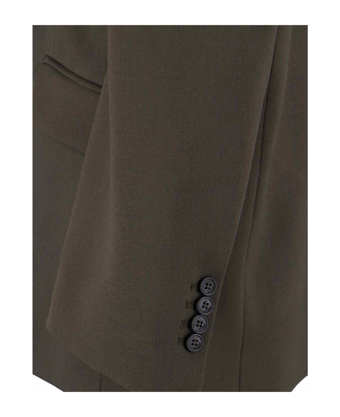 The Attico Single-breasted Virgin Wool Blazer - Brown