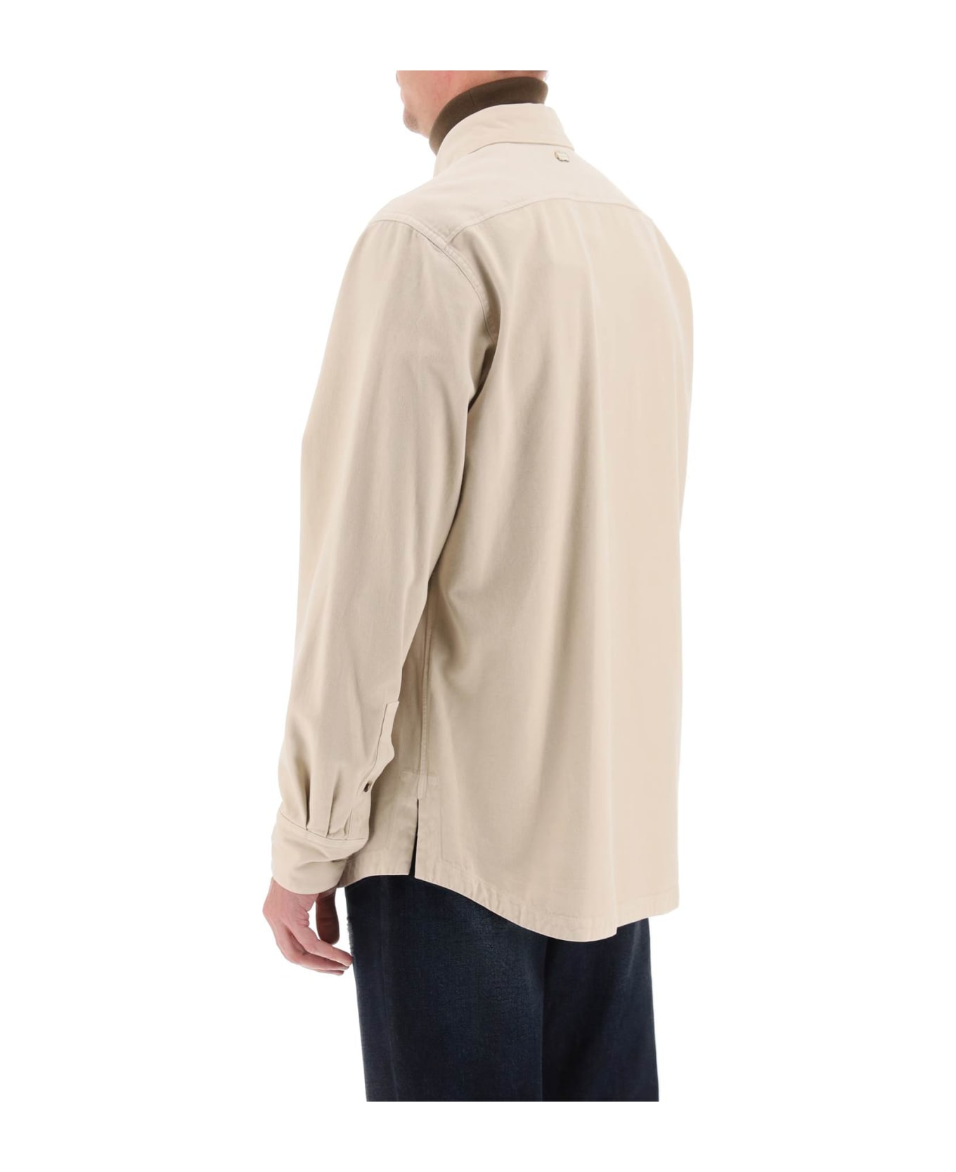 Agnona Cotton & Cashmere Shirt - TUFO (Beige)