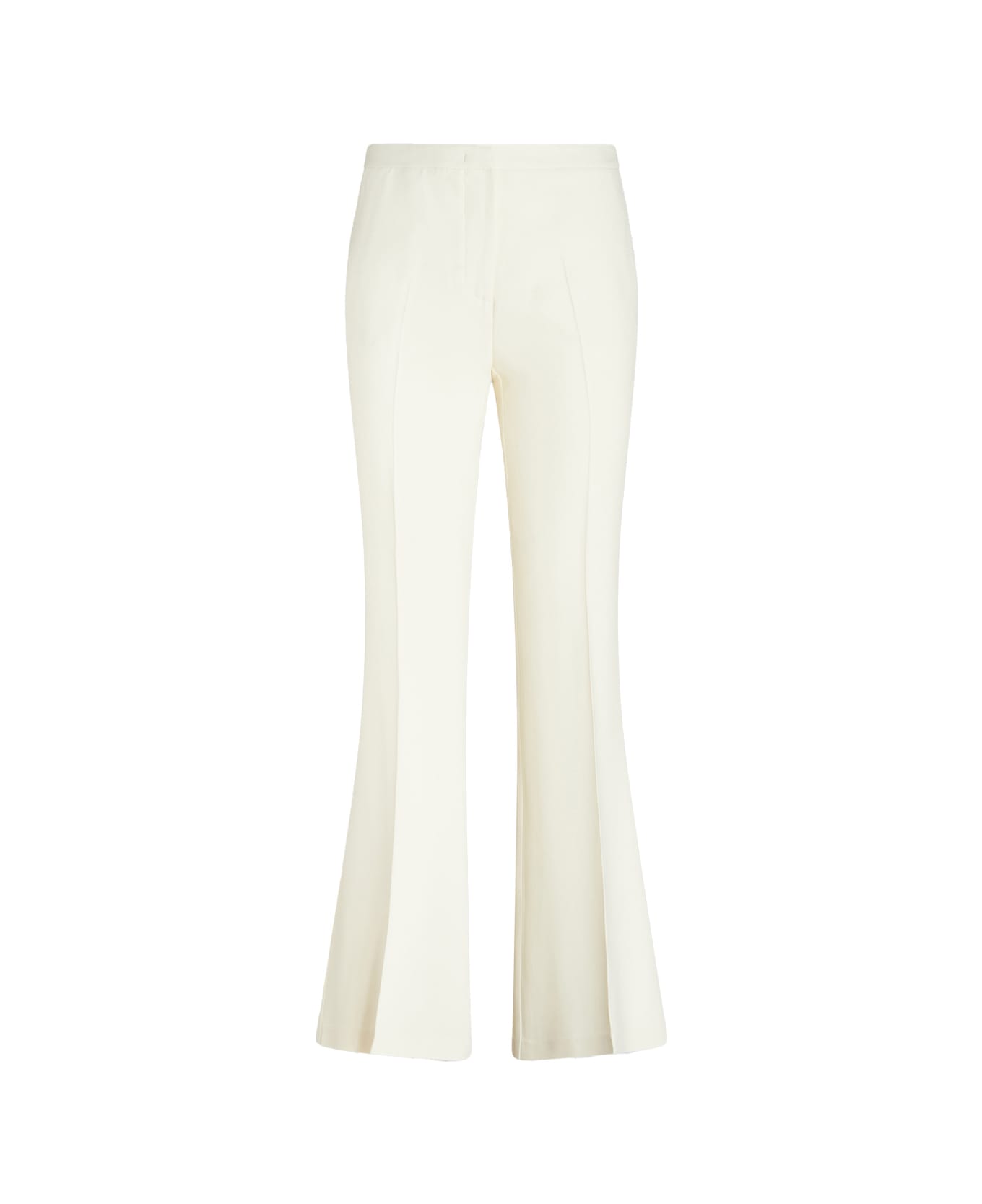 Etro Flare Trousers In White Cady Stretch - White