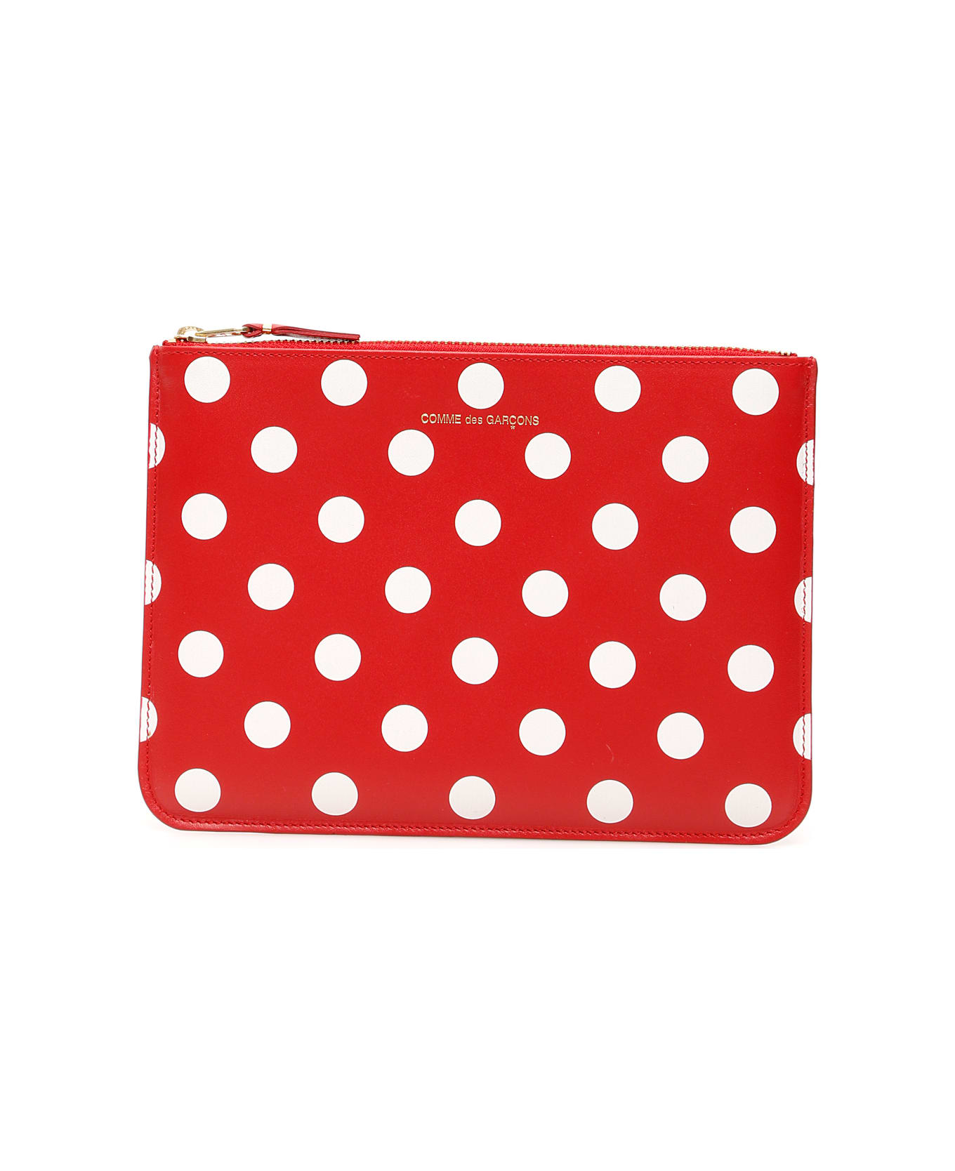 Comme des Garçons Wallet Polka Dots Pouch - Red Red