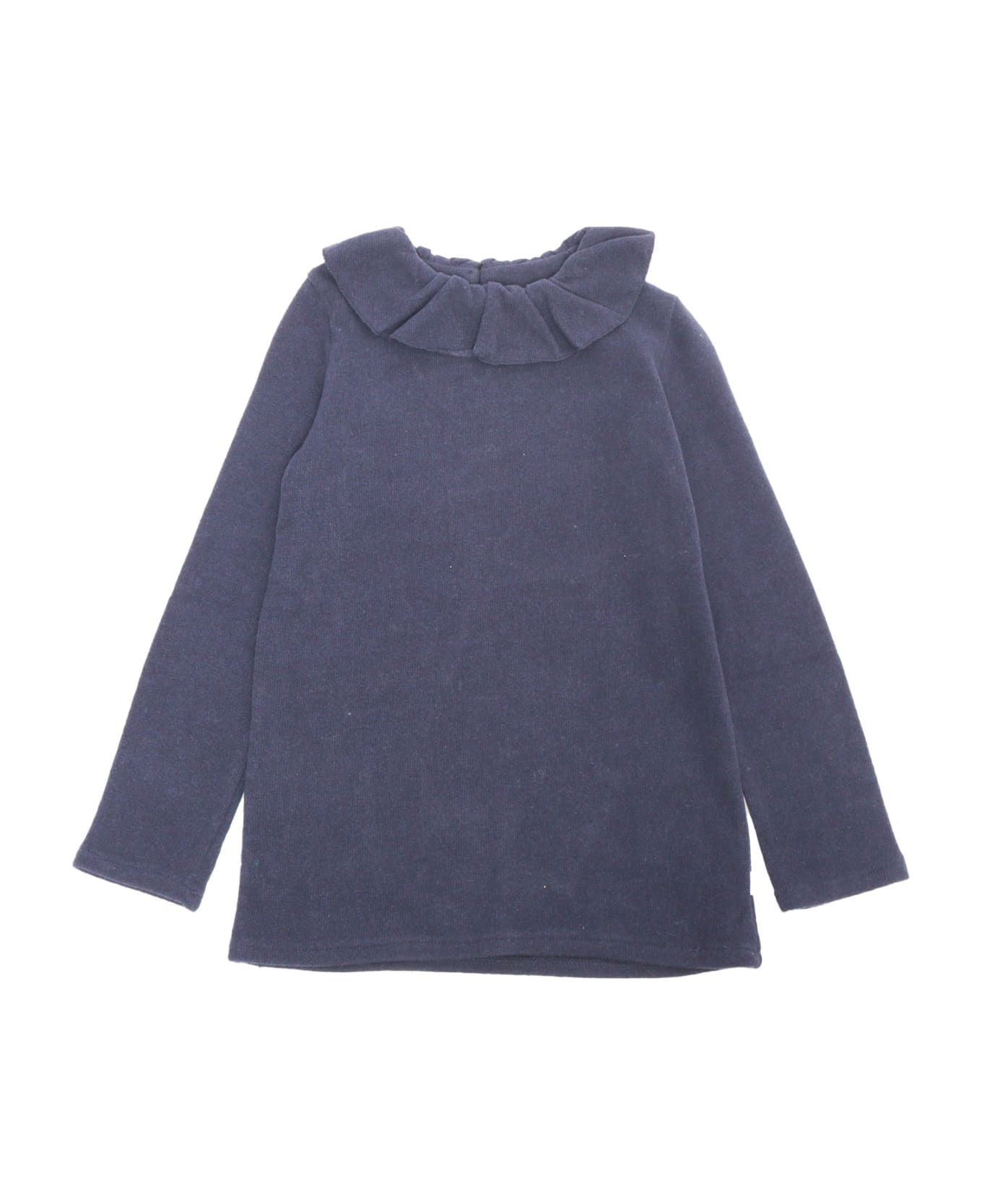 Magil Curled Neck Sweater - BLUE