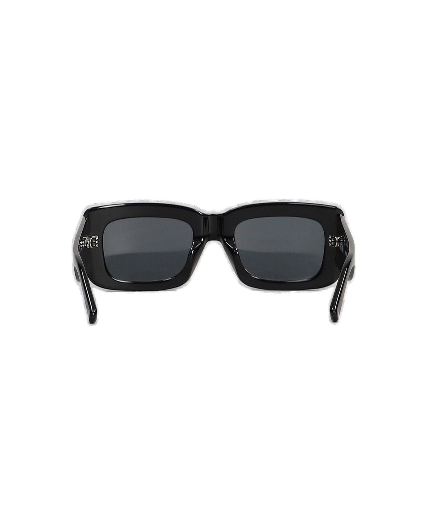 The Attico Marfa Rectangle Frame Sunglasses - BLACK