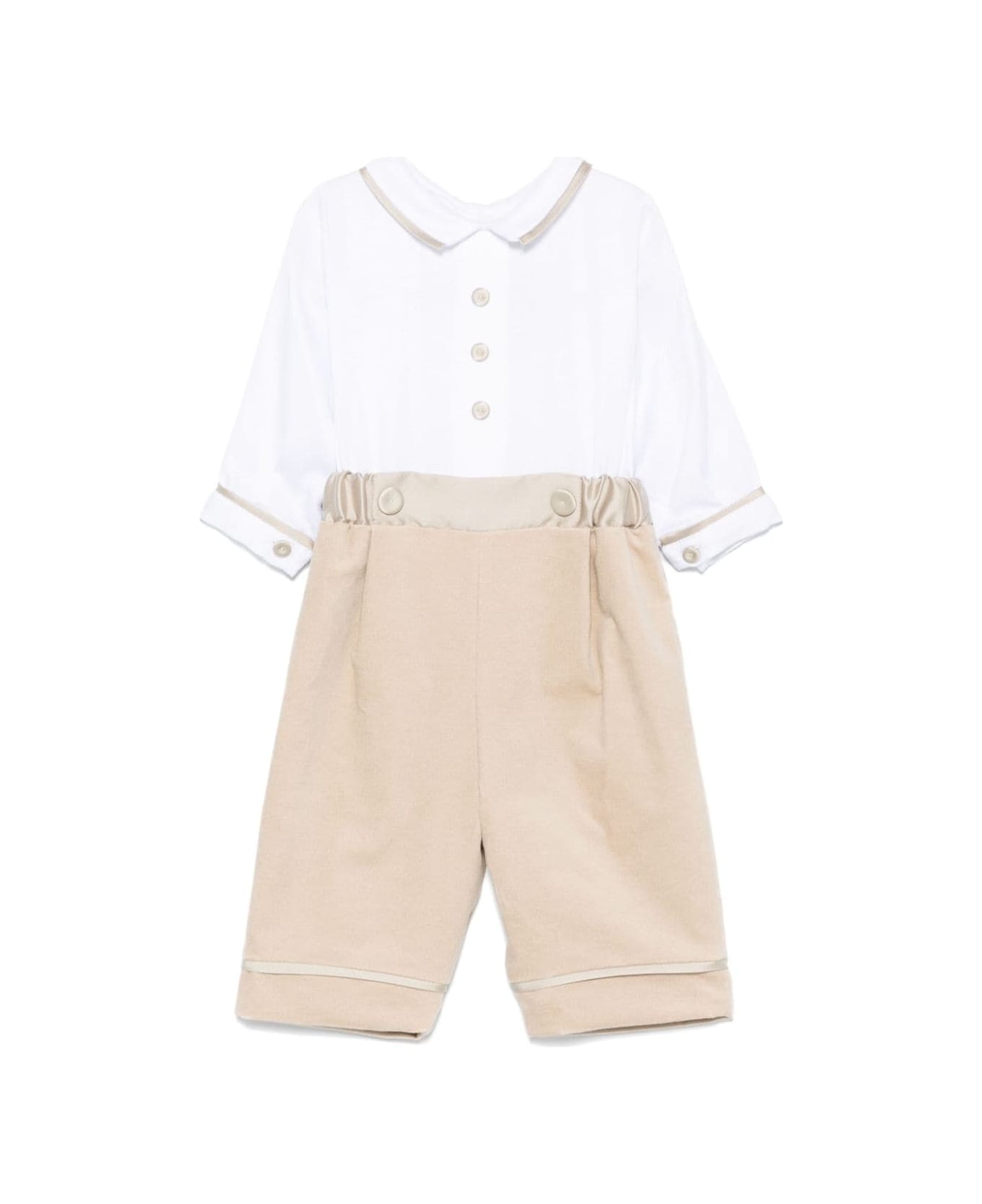 La stupenderia White/beige Romper Baby Boy - White ウェア