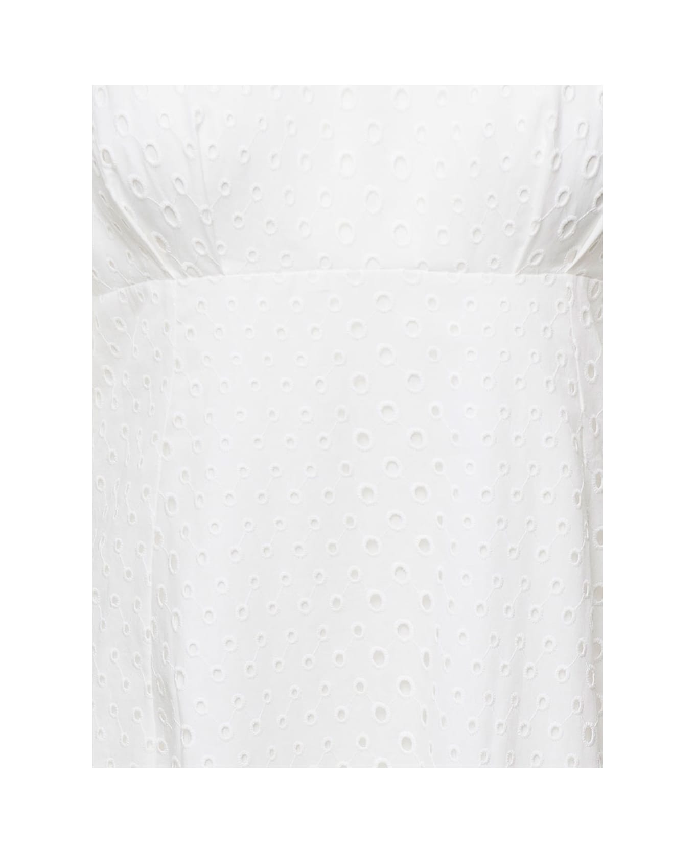 Kenzo Short-sleeved Flared Midi Dress - WHITE