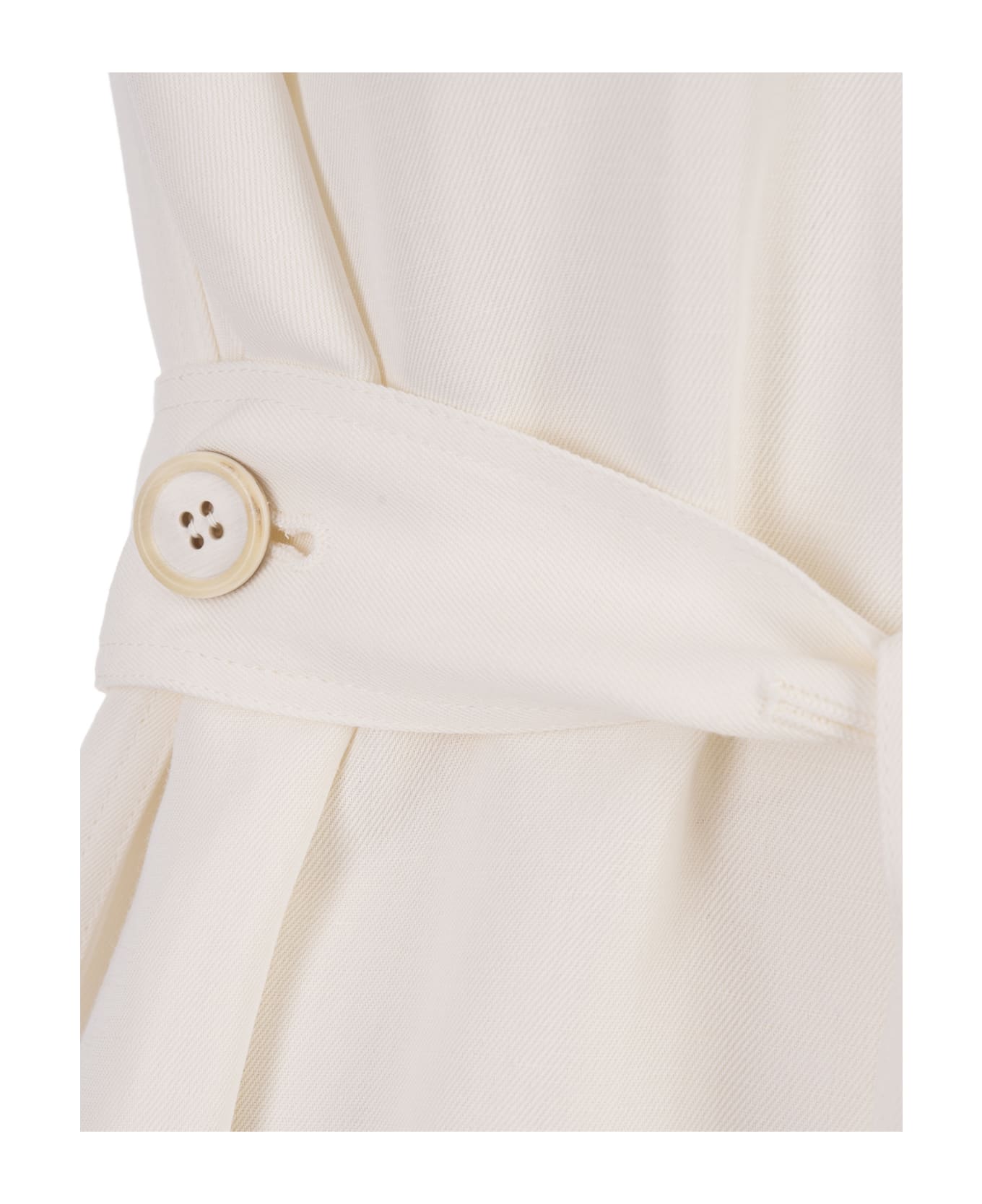 Fabiana Filippi White Viscose And Linen Dress - White