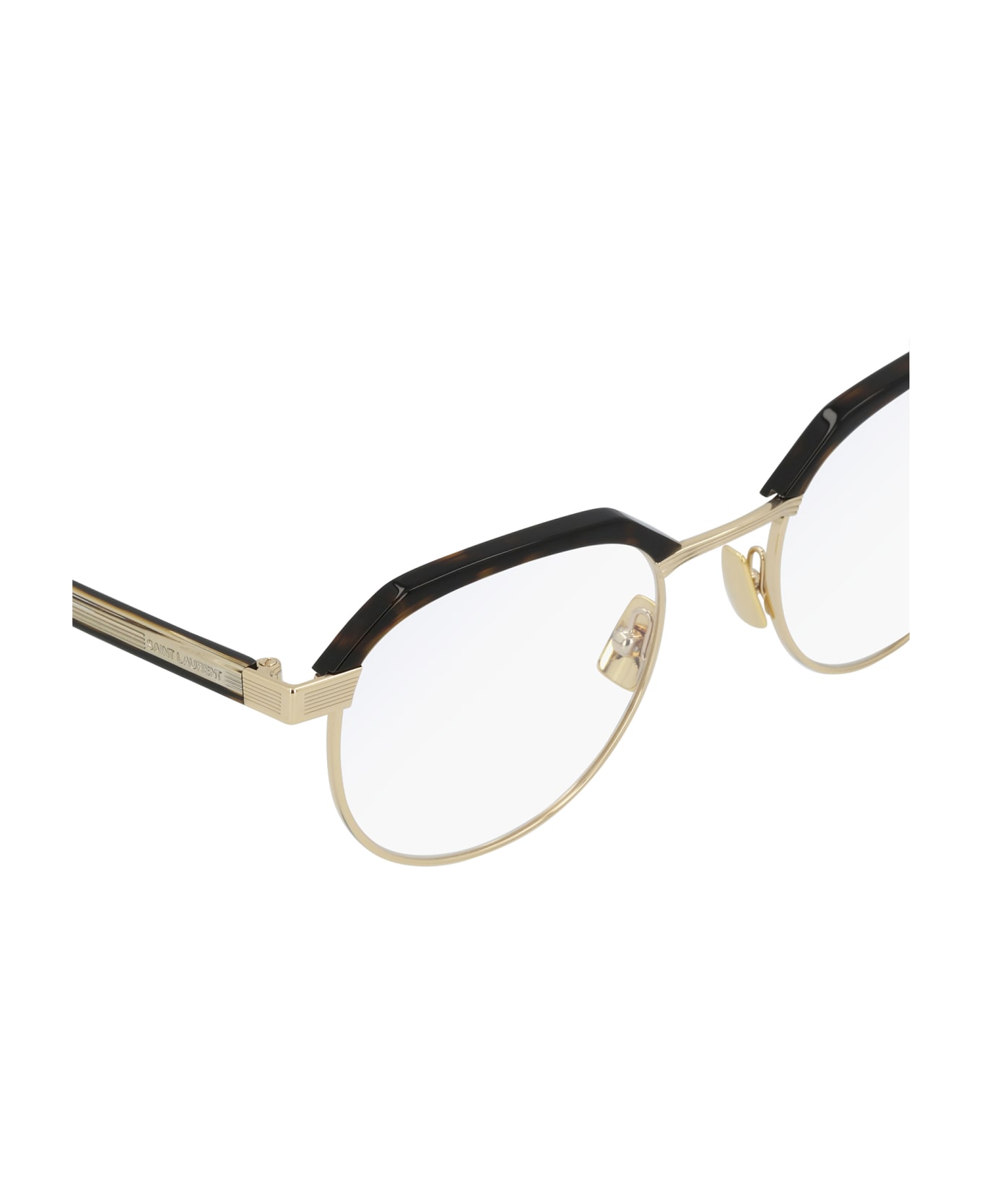 Saint Laurent Eyewear Sl 124 Gold & Havana Glasses - Gold & Havana