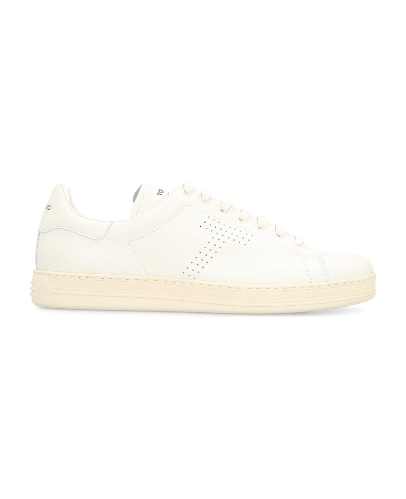 Tom Ford Warwick Leather Sneakers - IVORY