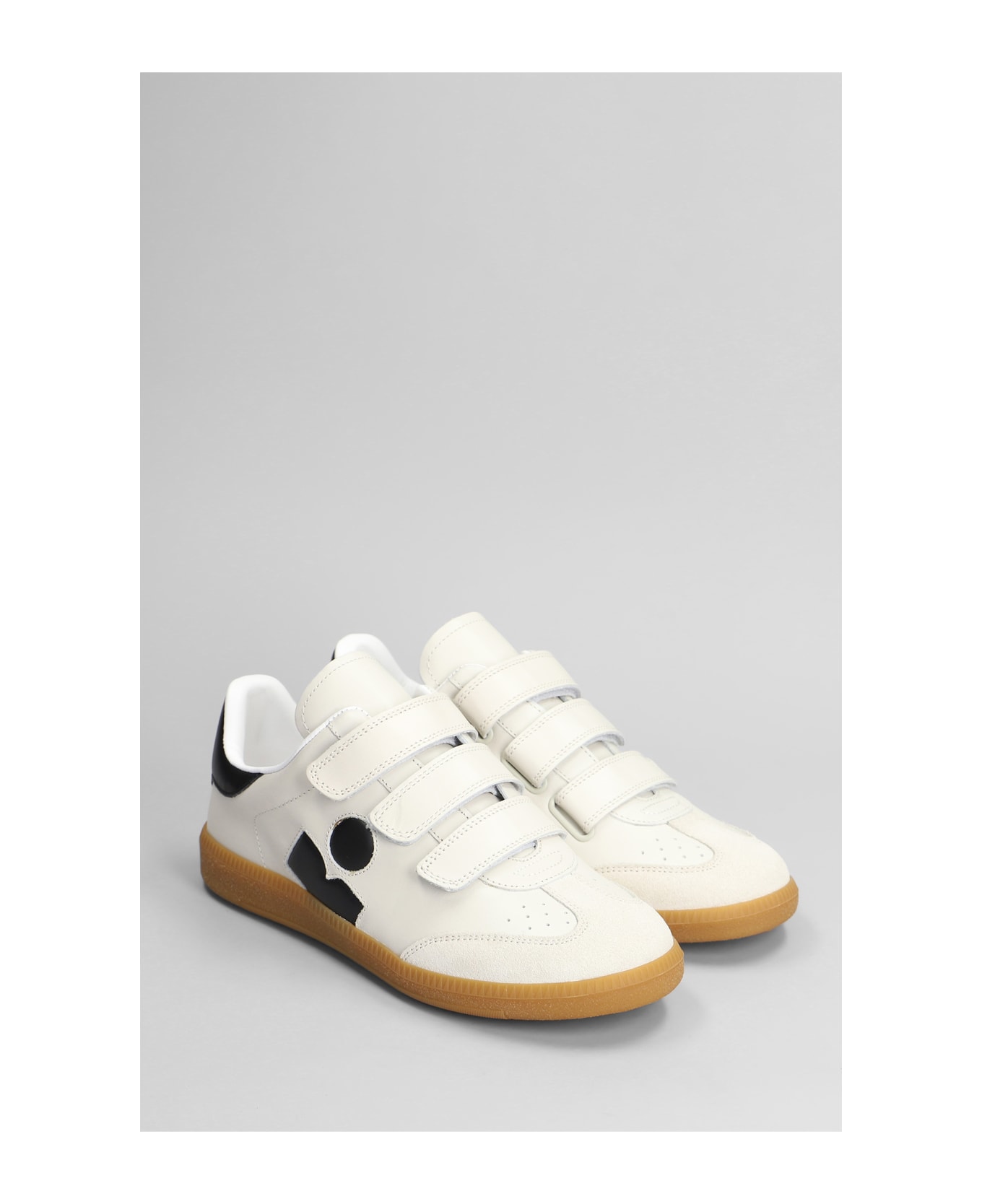 Isabel Marant Beth Sneakers In White Suede And Leather - white