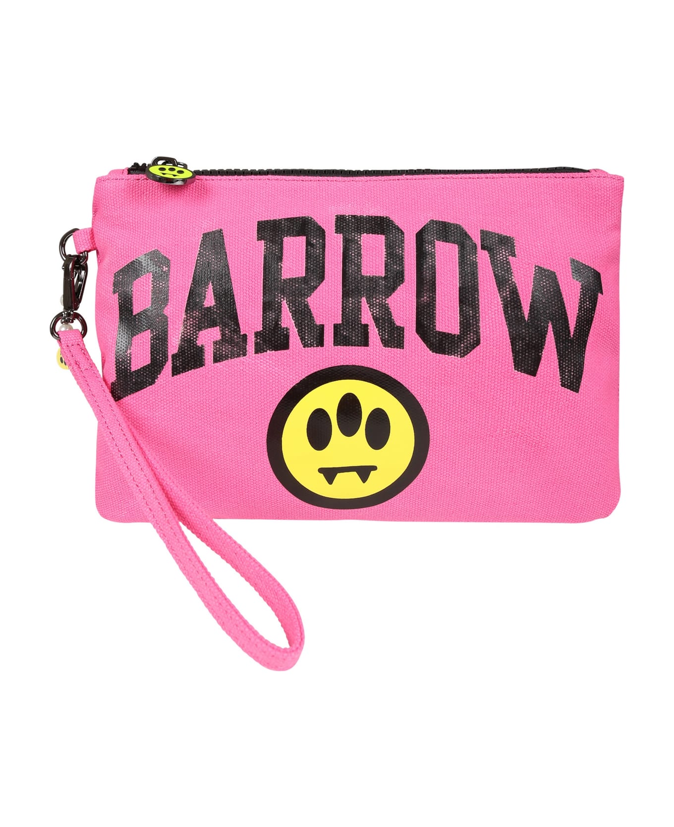 Barrow Fuchsia Clutch Bag For Girl With Logo And Smiley - Fuchsia