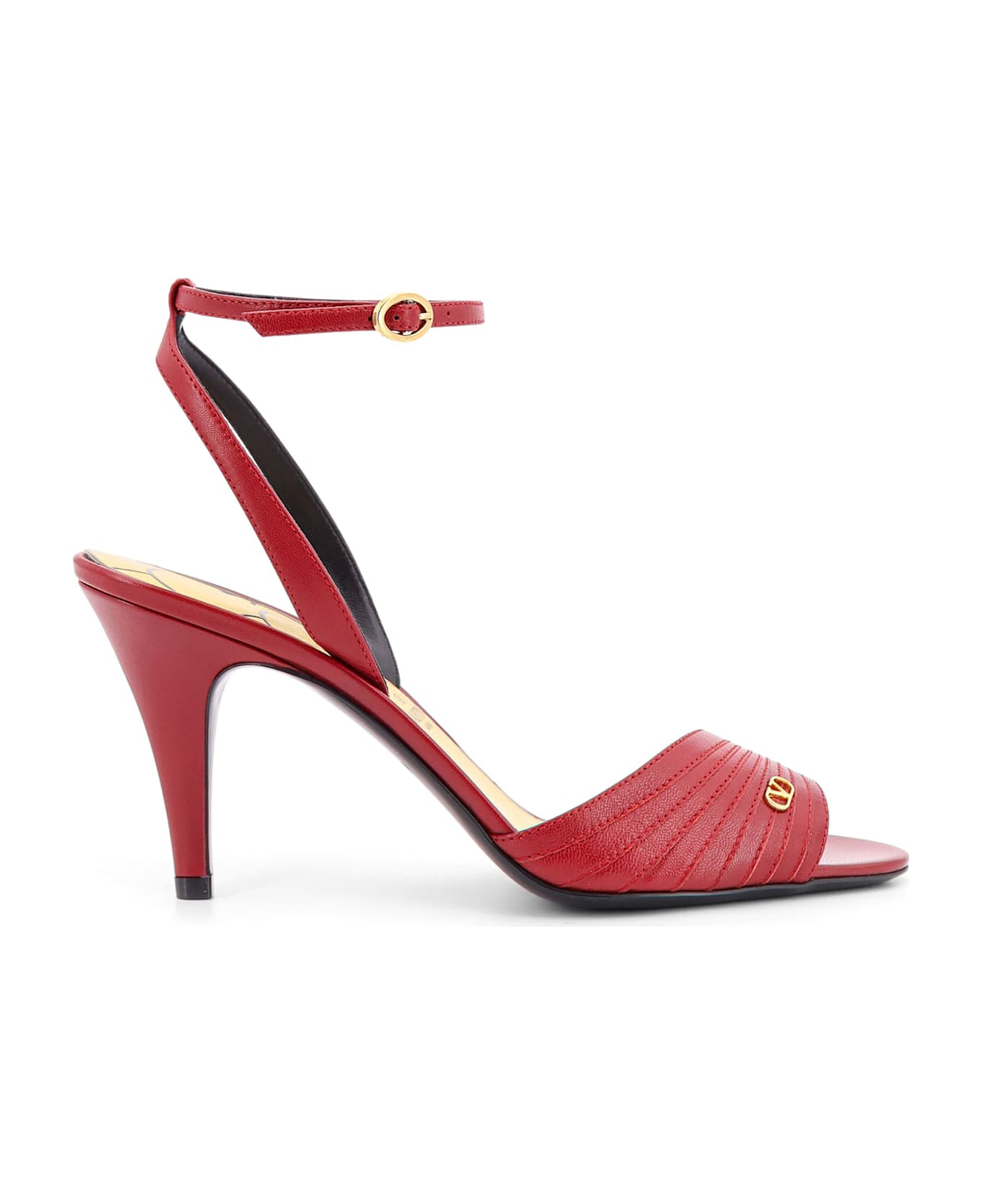 Valentino Garavani Red Leather Ladycrush Sandals - Red