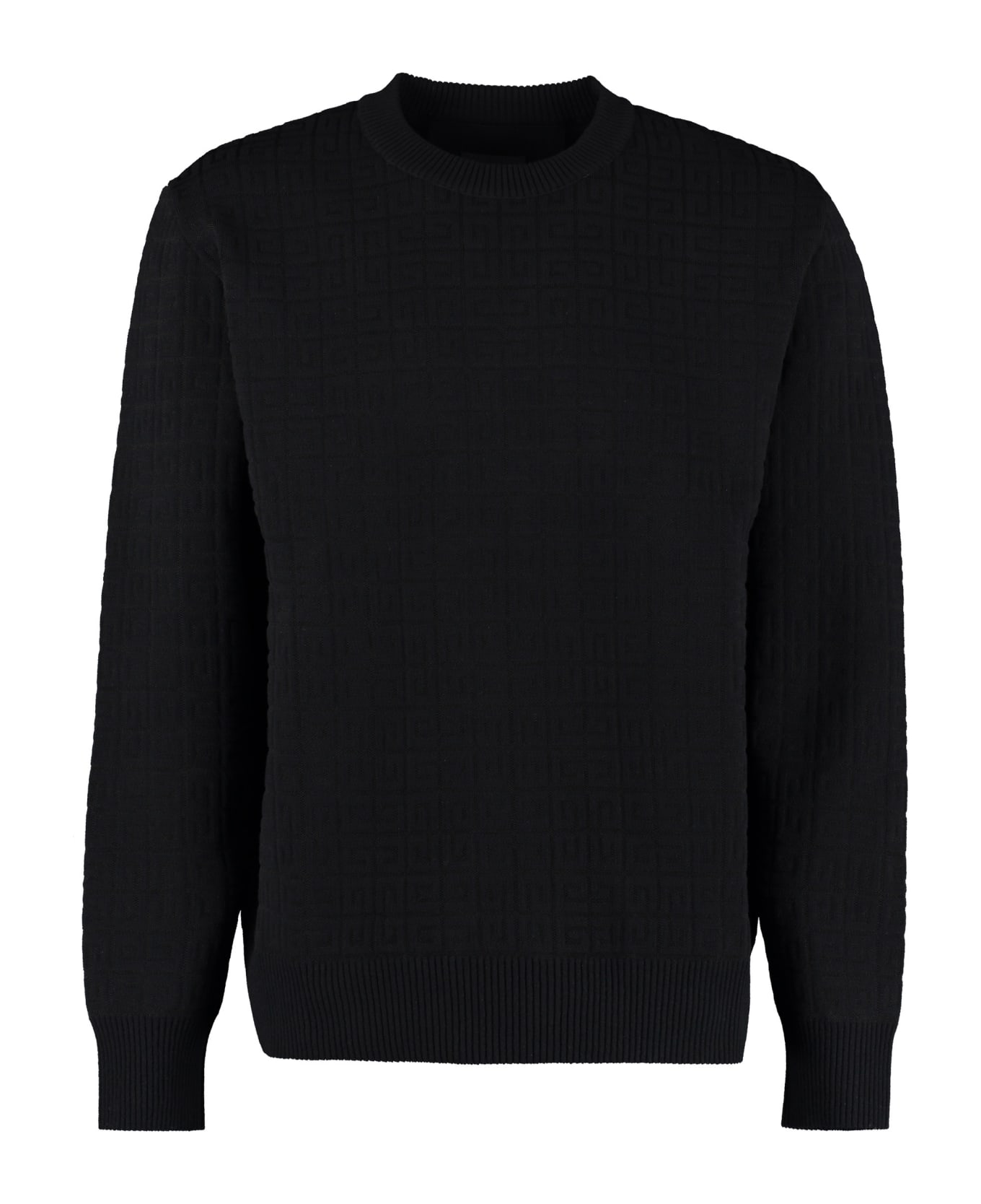 Givenchy Long Sleeve Crew-neck Sweater - black