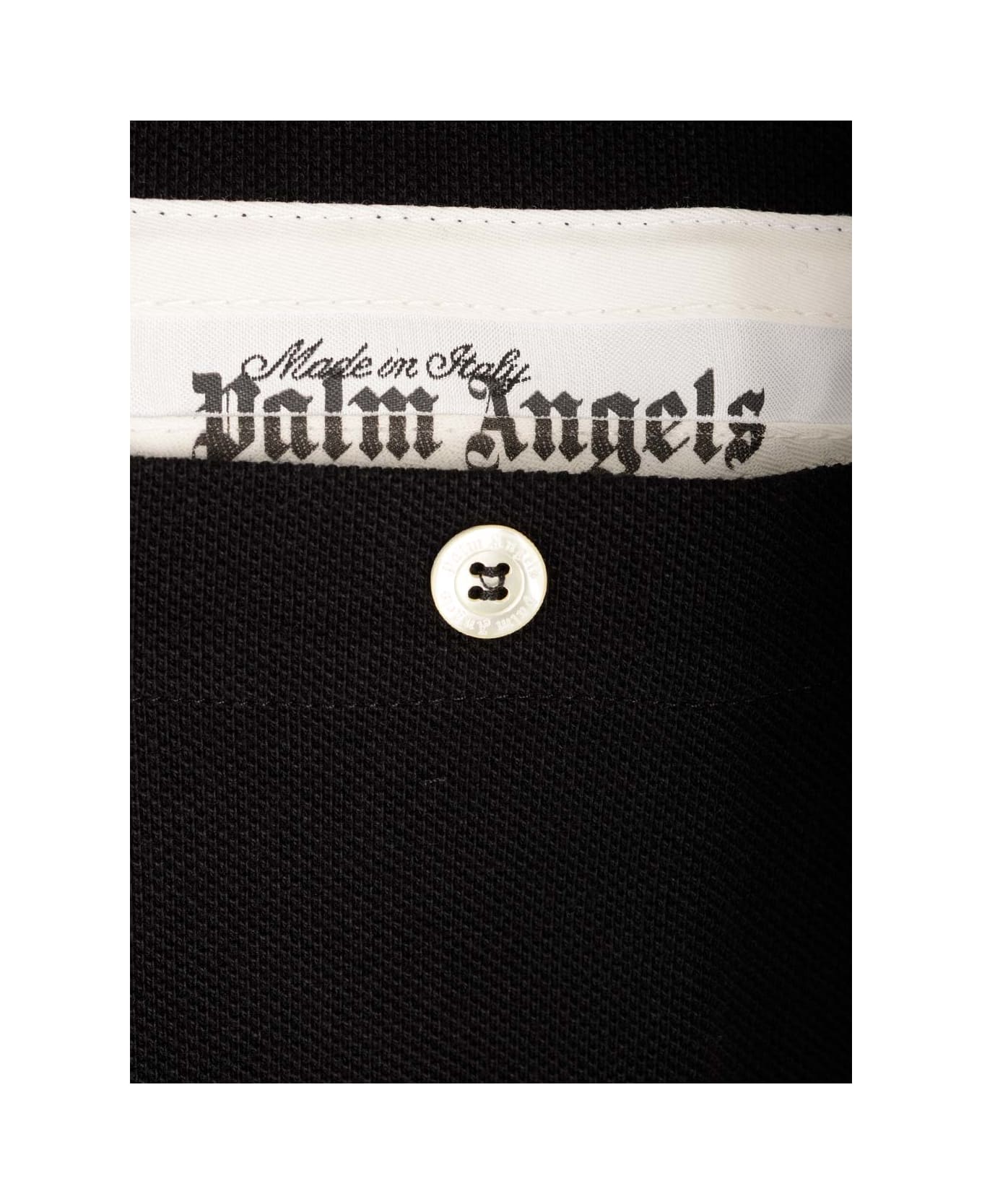 Palm Angels Sartorial Tape Pocket Polo Shirt - BLACK/WHITE ポロシャツ