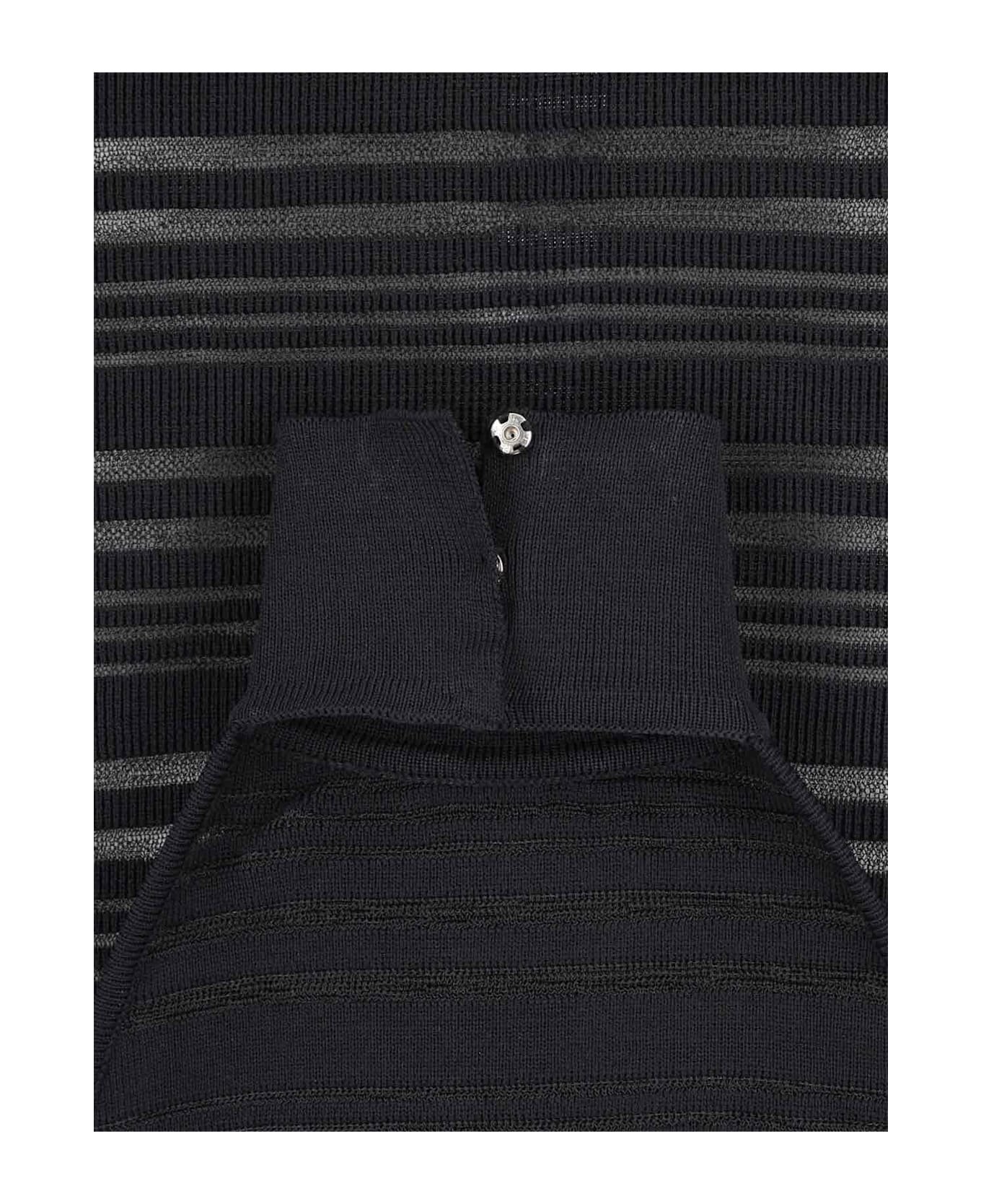ANDREĀDAMO Knitted Midi Dress - Black  