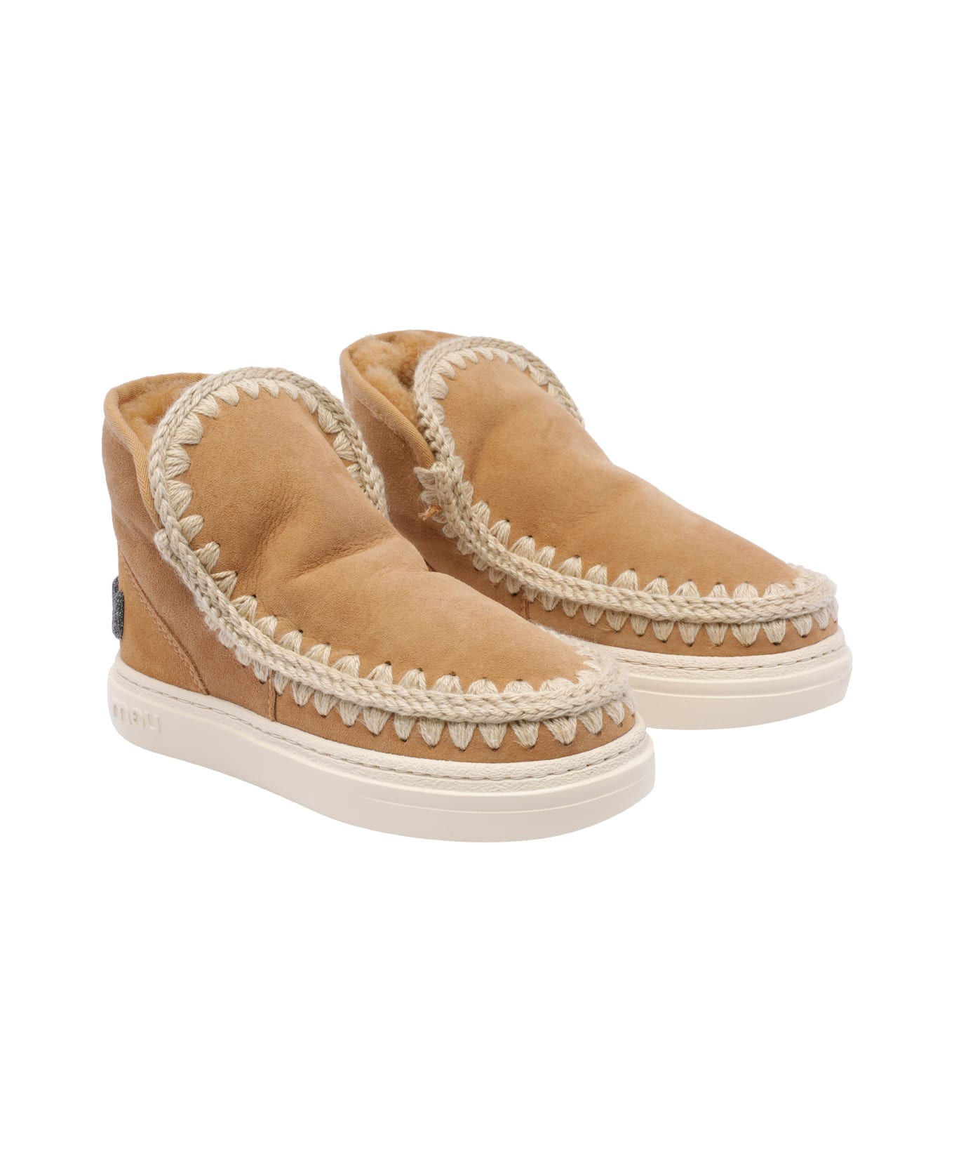 Mou Eskimo Bold Glitter Logo Sneakers - Brown