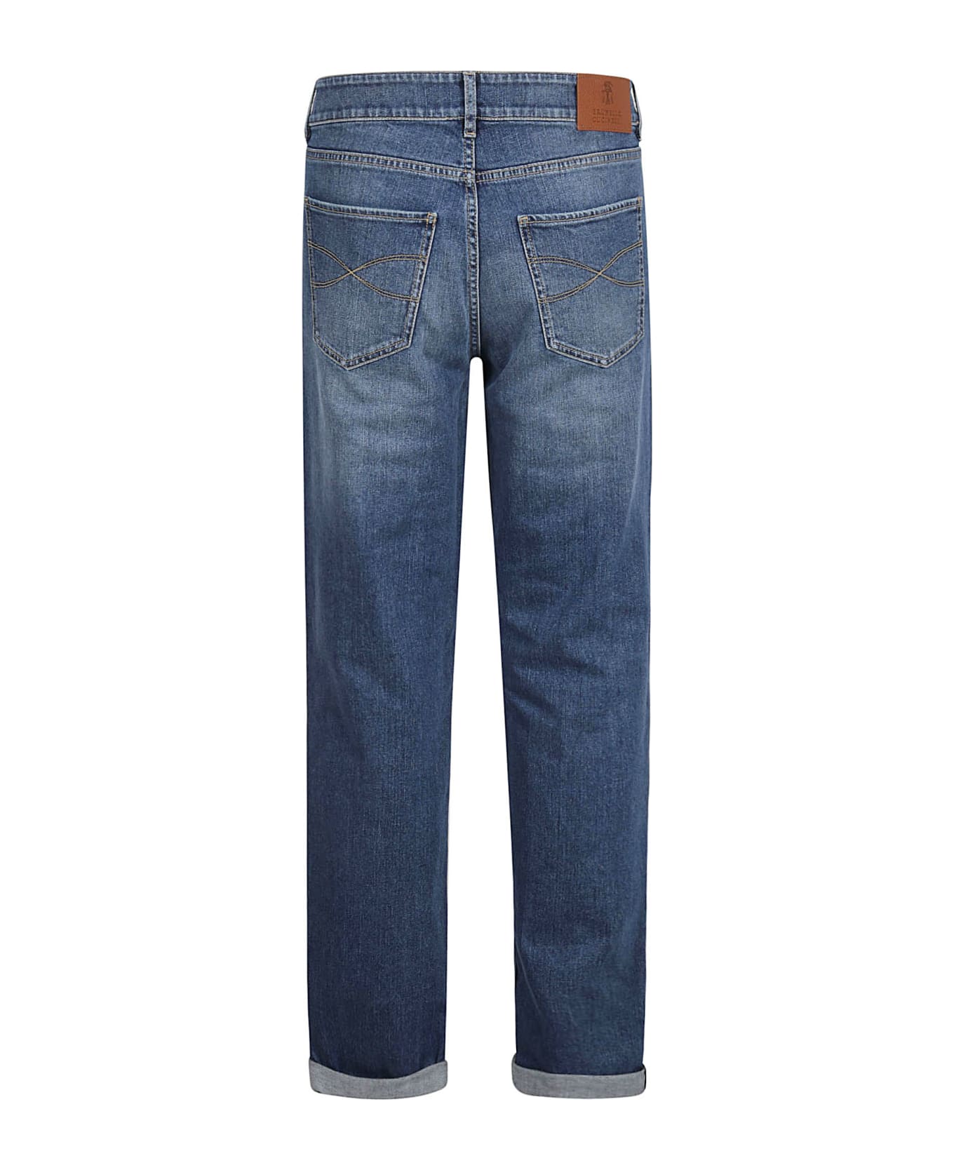Brunello Cucinelli Straight Leg Classic 5 Pockets Jeans - Denim Medio デニム