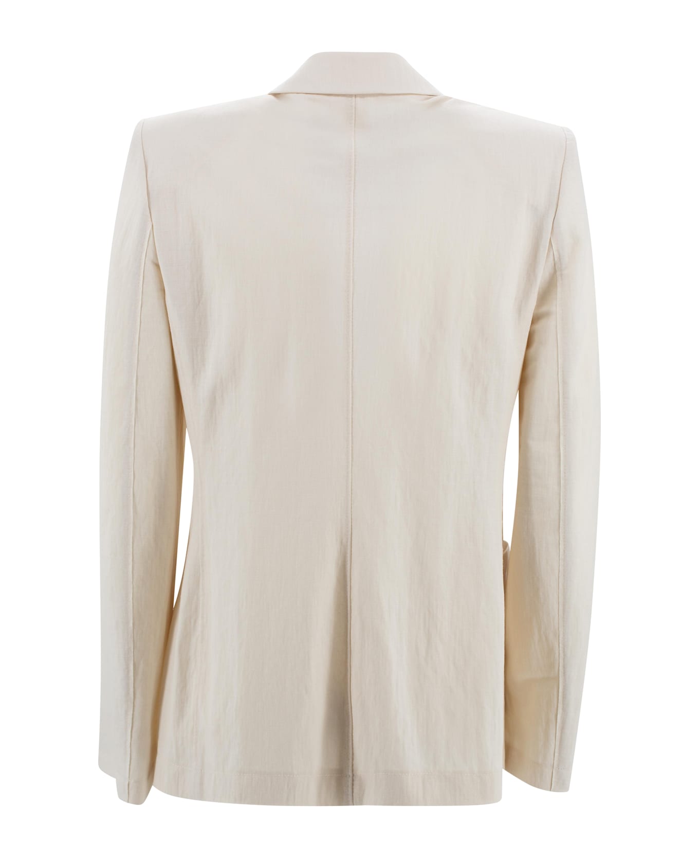 Harris Wharf London Double-breasted Jacket In Viscose - Ivory