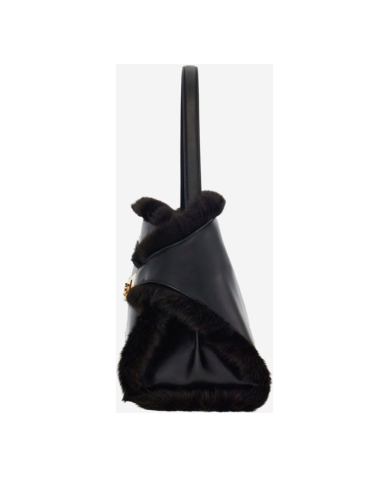 Ferragamo Hug Soft Shoulder Bag - Black