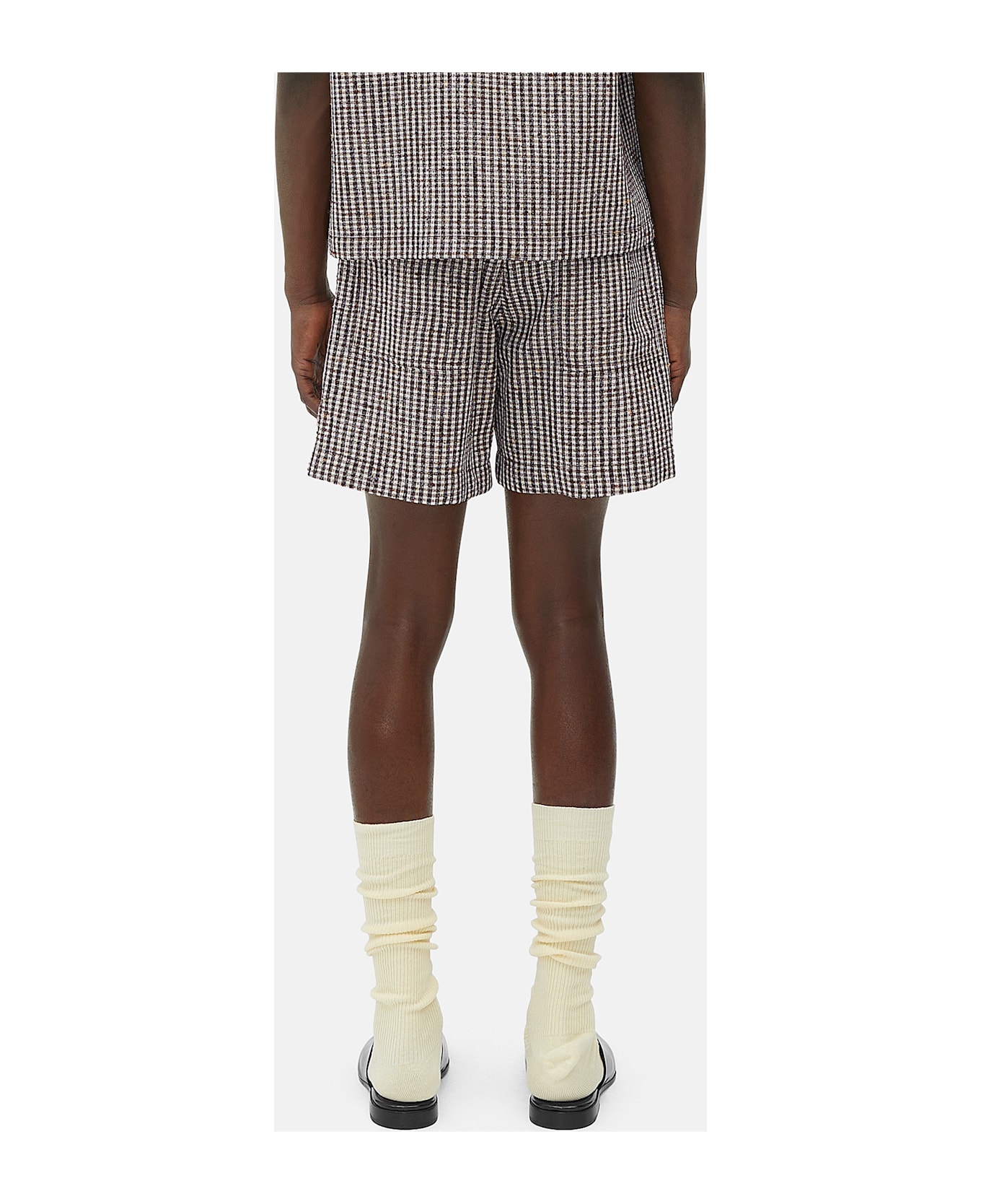 Bottega Veneta Checked Shorts - Brown
