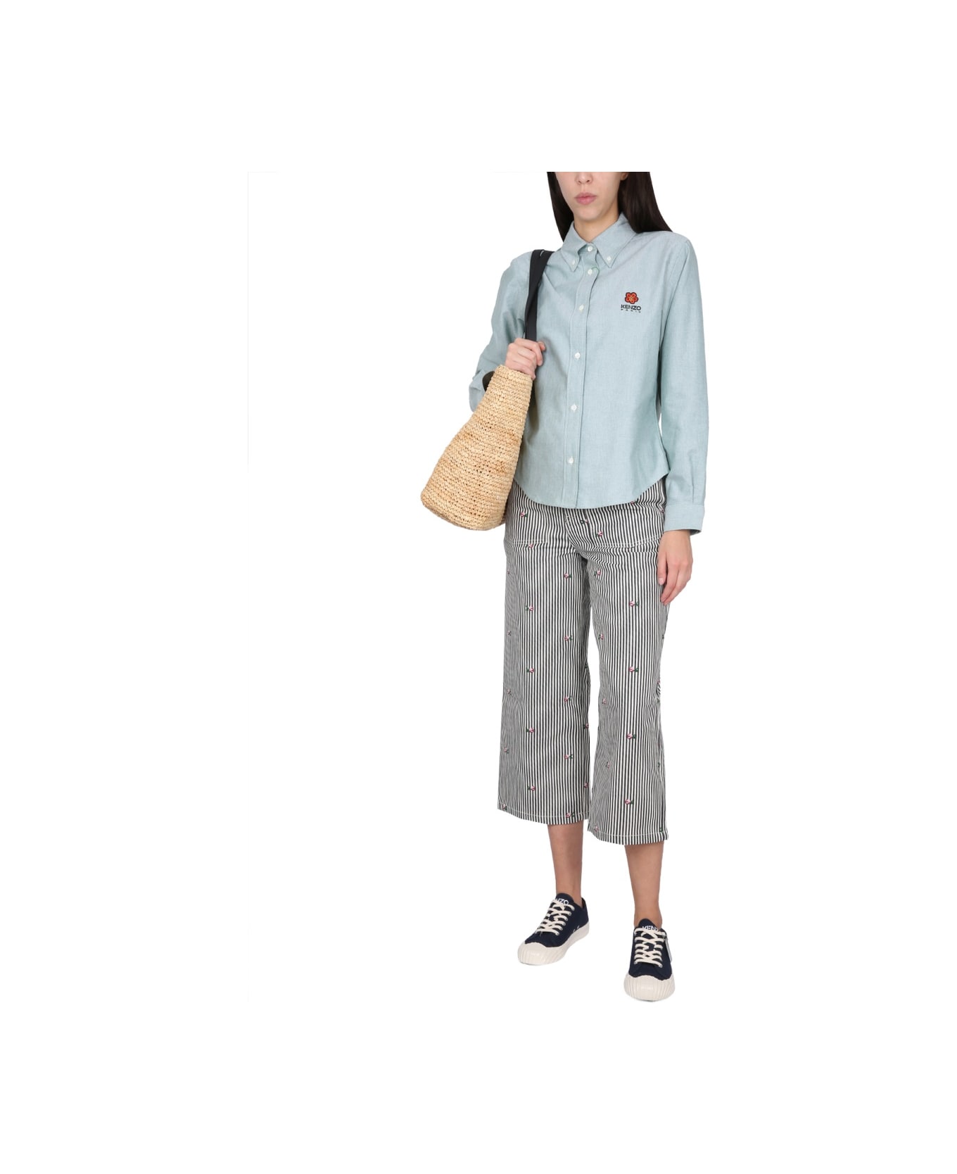 Kenzo Cropped Fit Jeans - DENIM