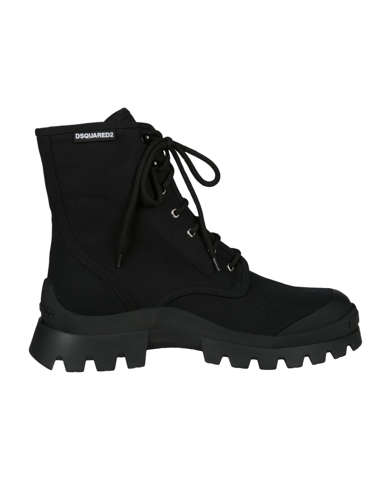 Dsquared2 Logo Lace-up Boots - Black