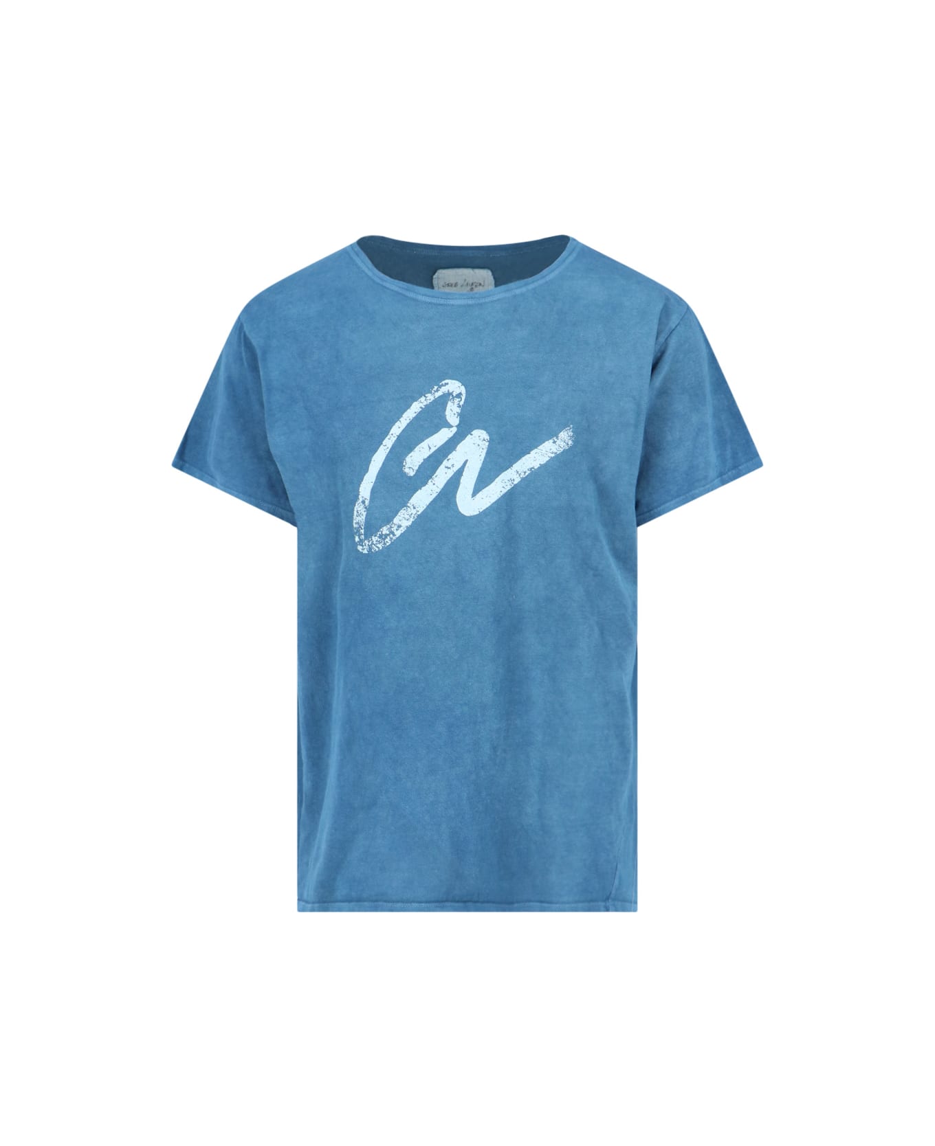 Greg Lauren 'gl' Print T-shirt - Light Blue シャツ