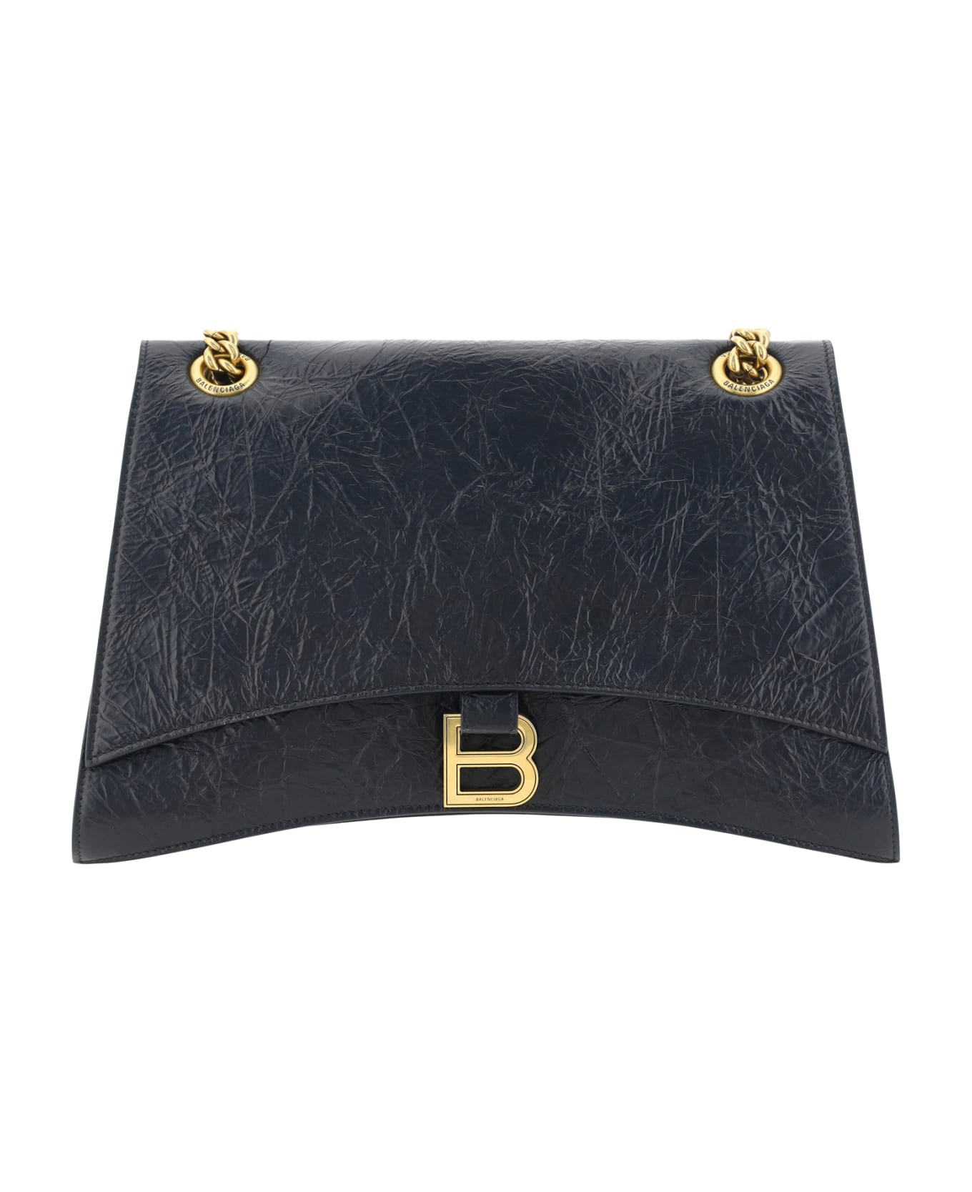 Balenciaga Medium Crush Shoulder Bag - Black