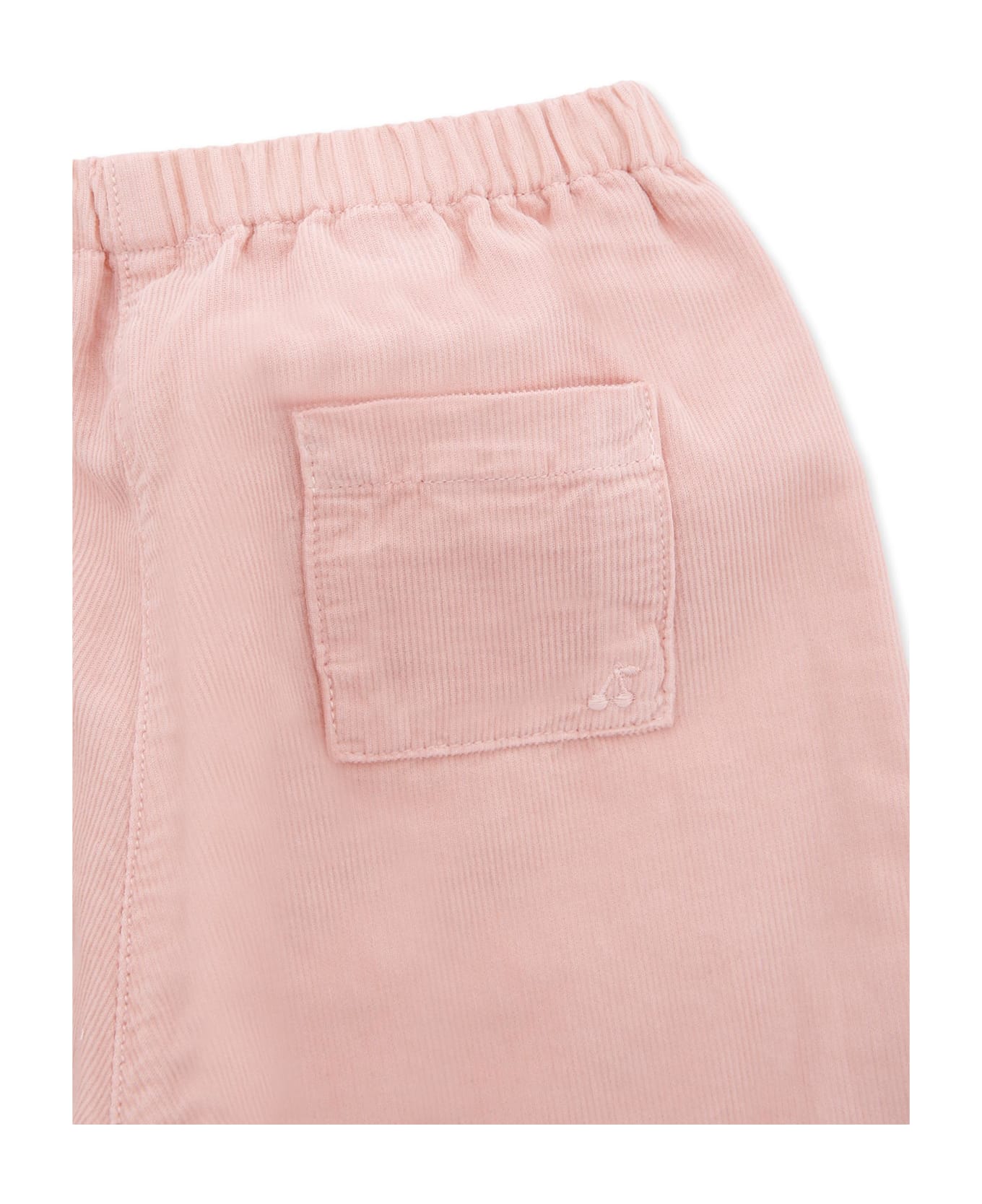 Bonpoint Pink Trousers For Baby Girl With Cherry - Pink