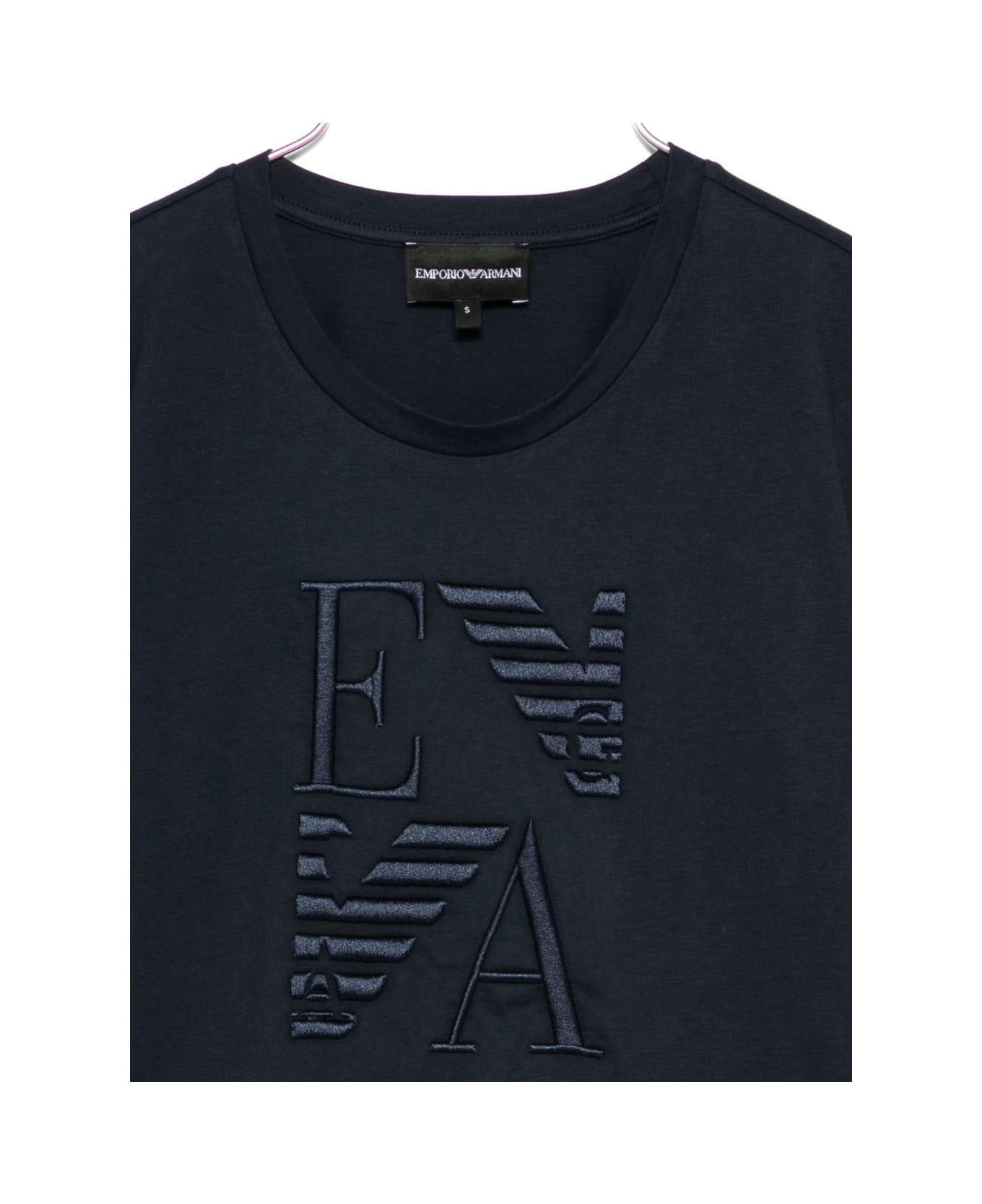 Emporio Armani Logo Cotton T-shirt - Blue