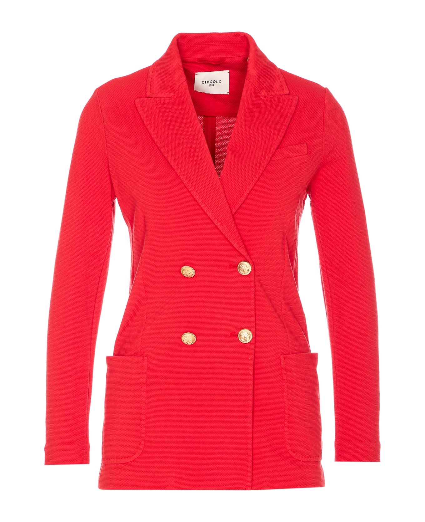 Circolo 1901 Oxford Double Breasted Jacket - Red
