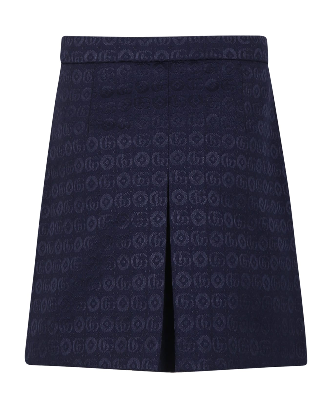 Gucci Blue Skirt For Girl With Double G - Blue ボトムス