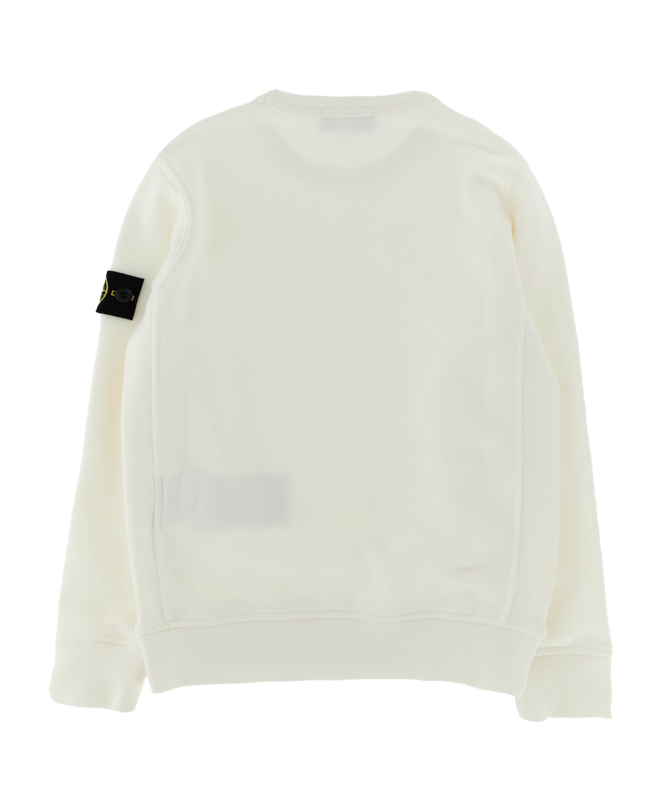 Stone Island Junior Logo Badge Sweatshirt - White