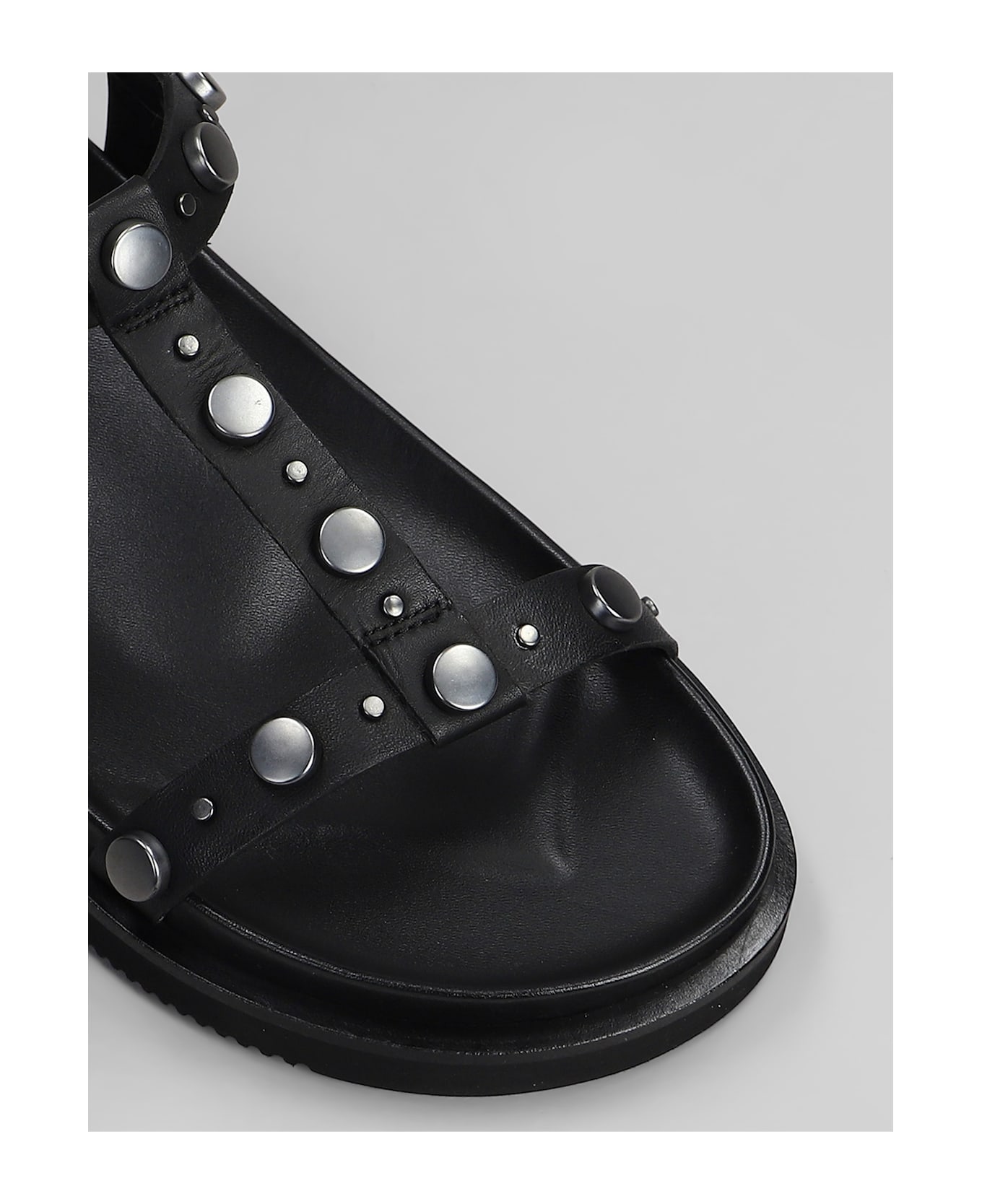 Ash Ugo Flats In Black Leather - black フラットシューズ