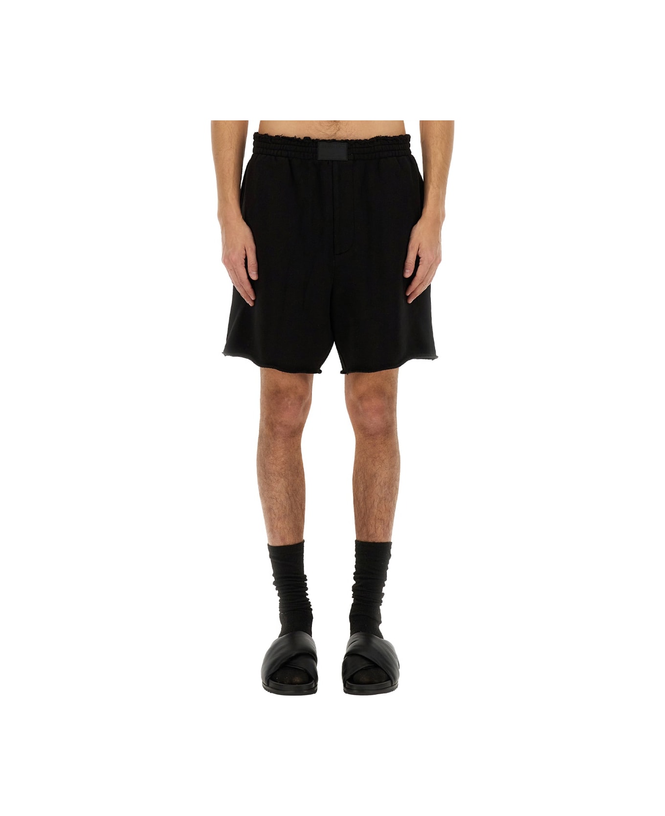 Helmut Lang Cotton Shorts - BLACK