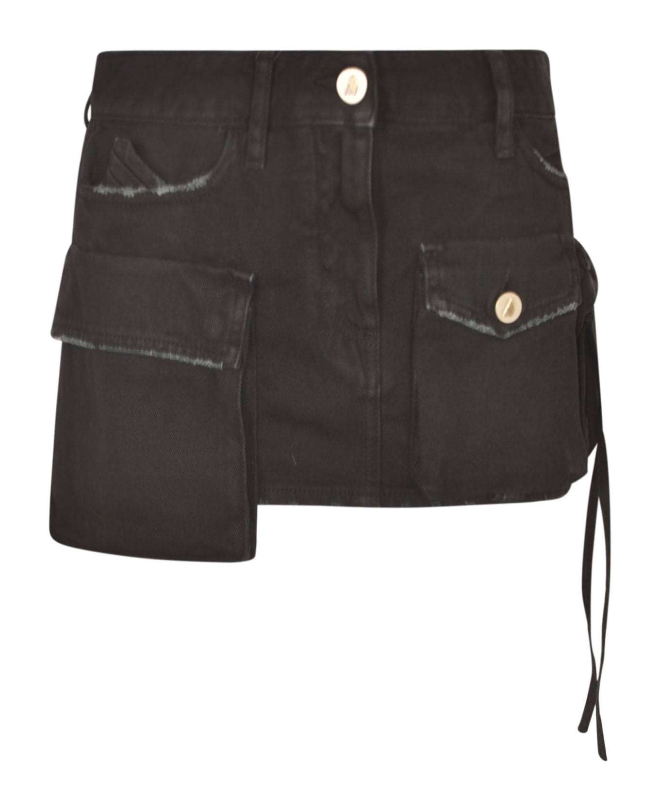 The Attico Cargo Mini Skirt - Black