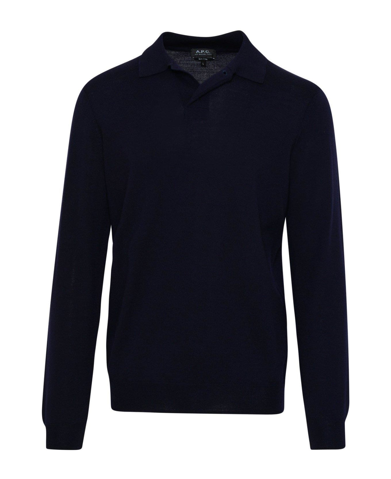 A.P.C. Long-sleeved Polo Shirt - Blu シャツ