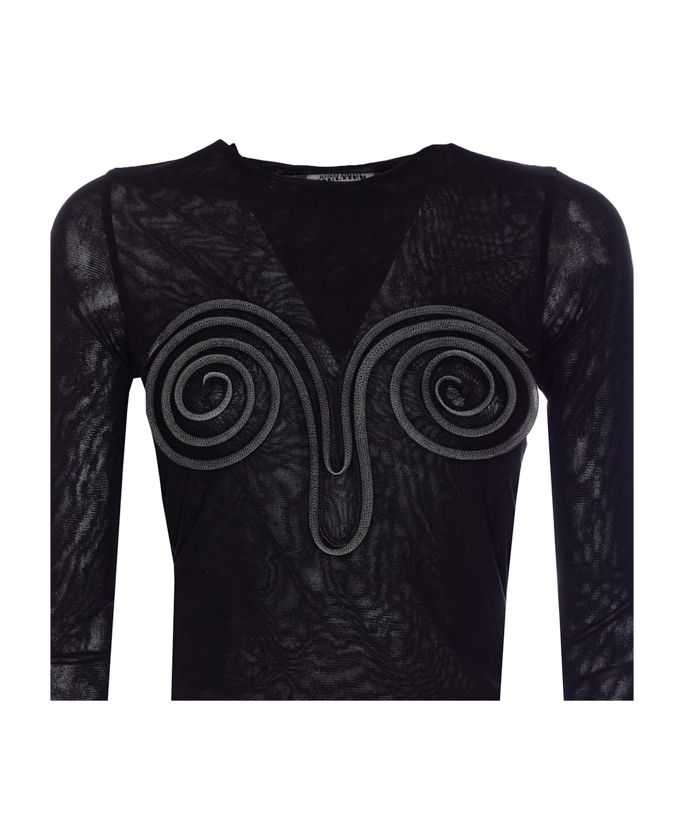 Jean Paul Gaultier 3d Spirale Long Sleeves - Black