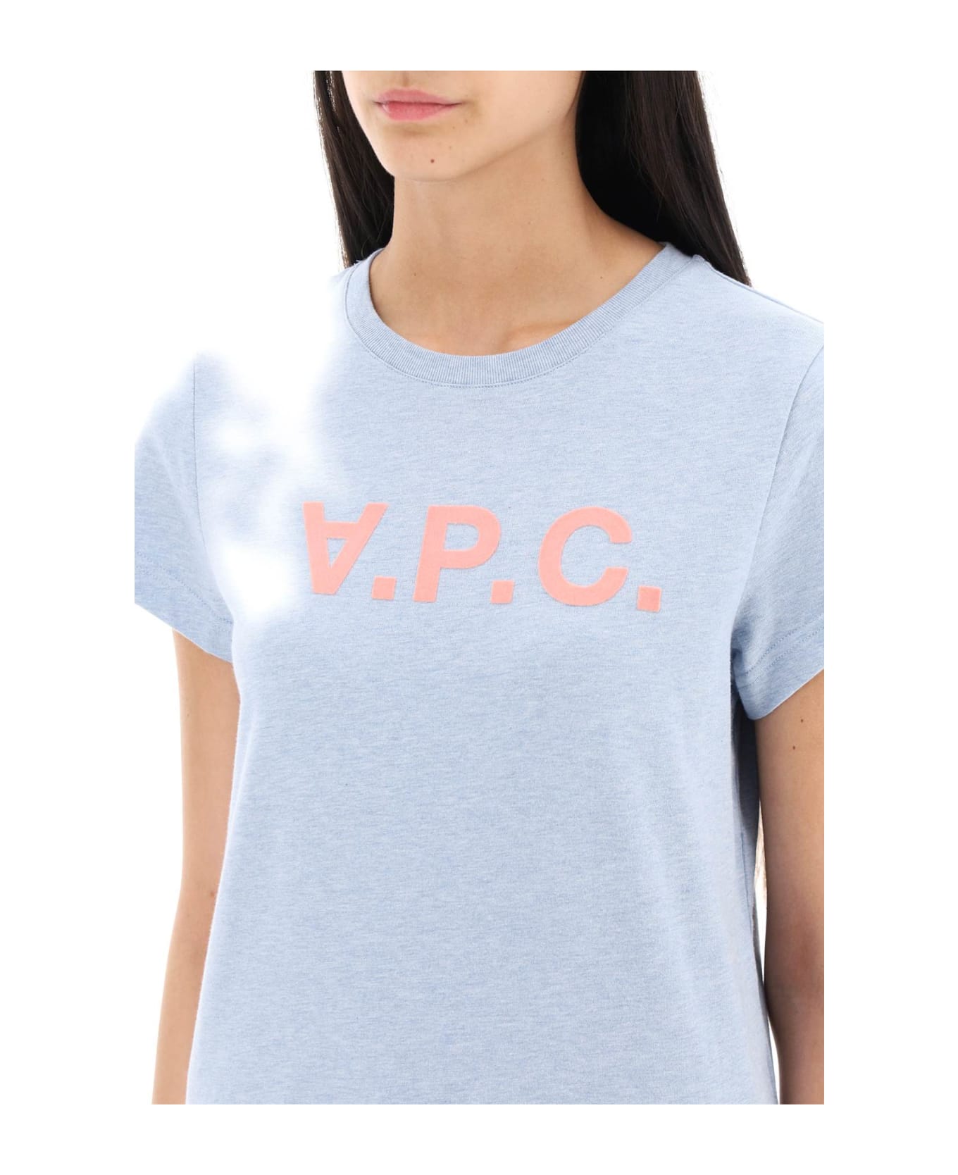 A.P.C. V.p.c. Logo T-shirt - Light blue