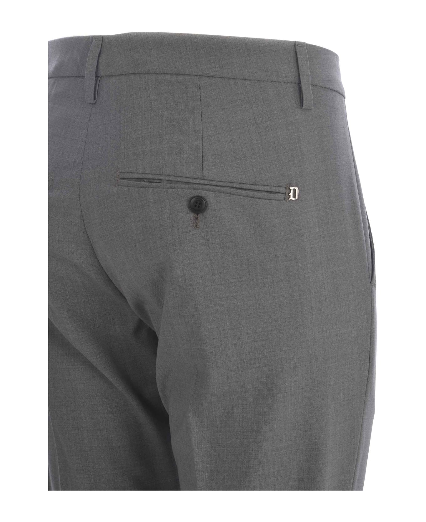 Dondup Trousers Dondup "gaubert" In Stretch Wool Availability Shop Pompeii - Grgio