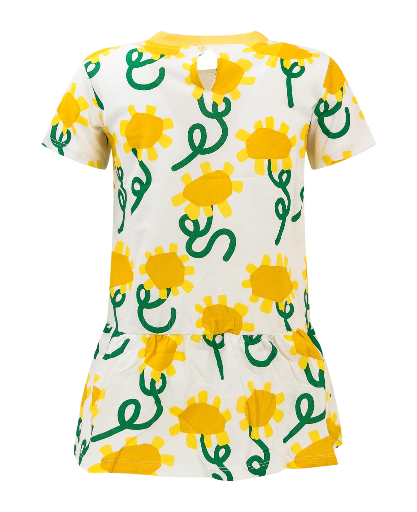 Stella McCartney Kids Sunflowers Dress - IVORY/COLORFUL