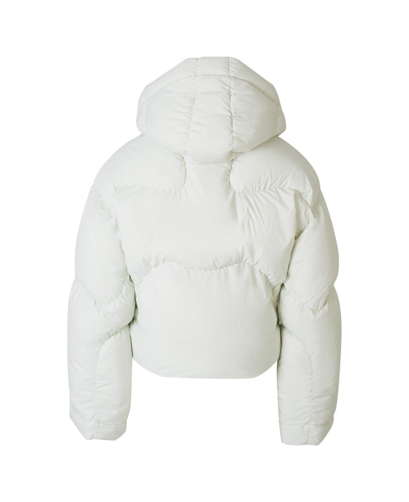 Acne Studios High Neck Hooded Puffer Jacket - White