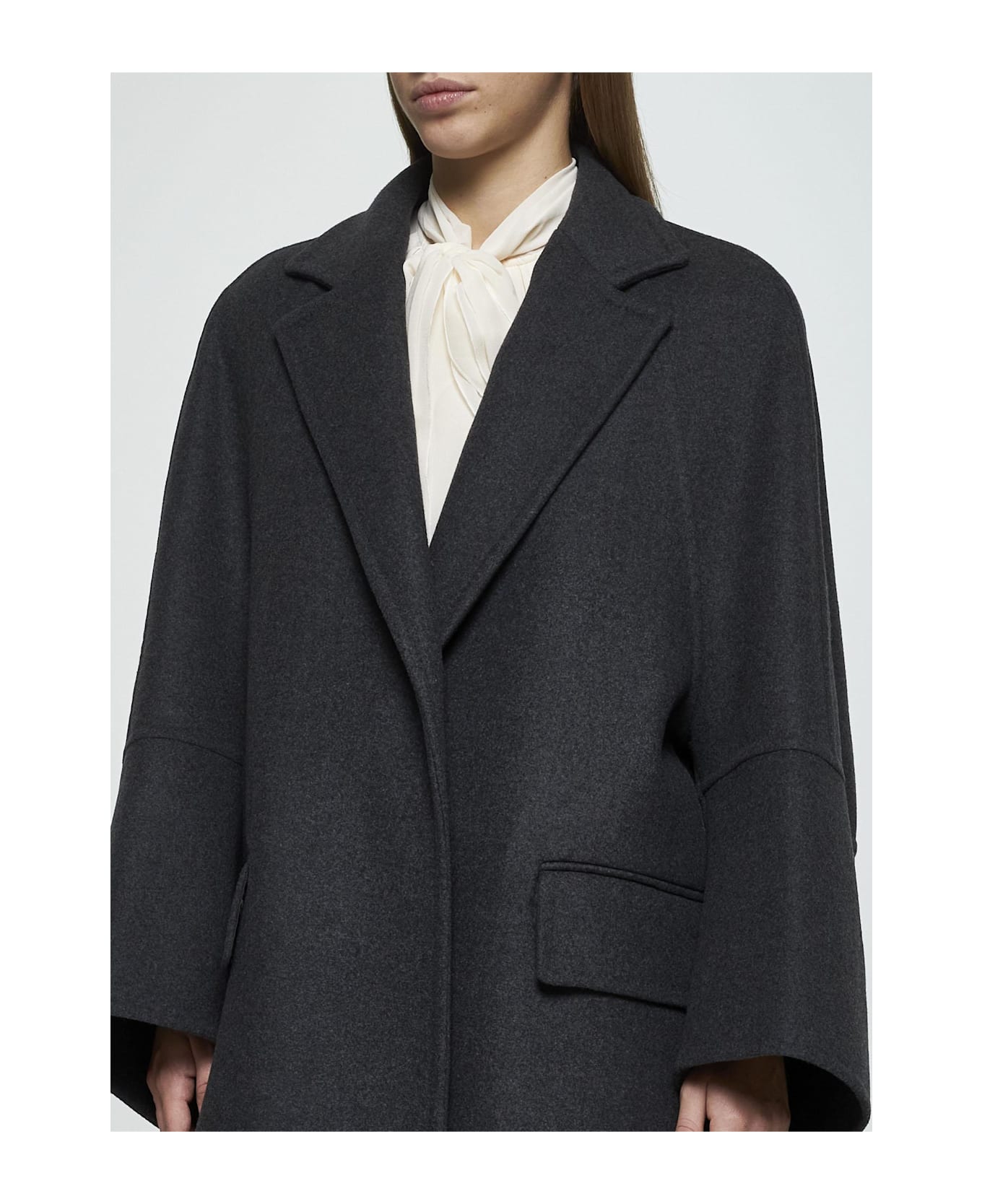 Max Mara Asburgo Wool And Cashmere Coat - dark grey コート