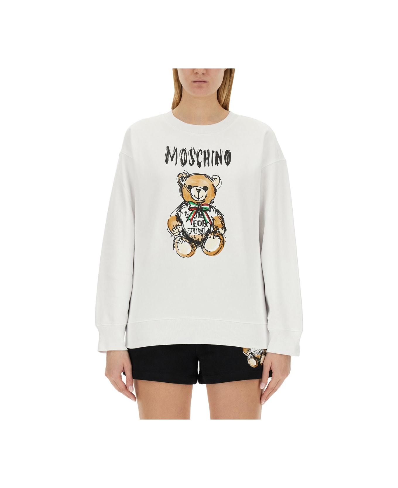 Moschino Sweatshirt With Logo - WHITE フリース