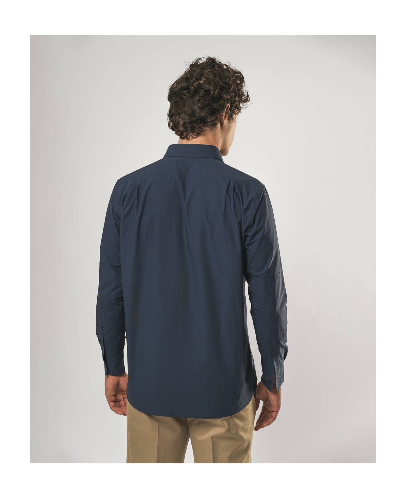 Larusmiani Military Cotton Shirt Shirt - Blue