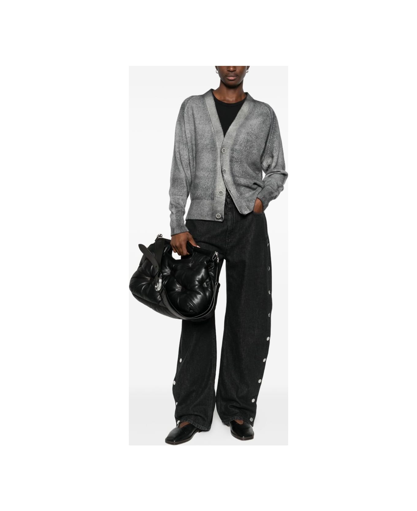 Avant Toi Wool And Cashmere V-necked Cardigan - Grey