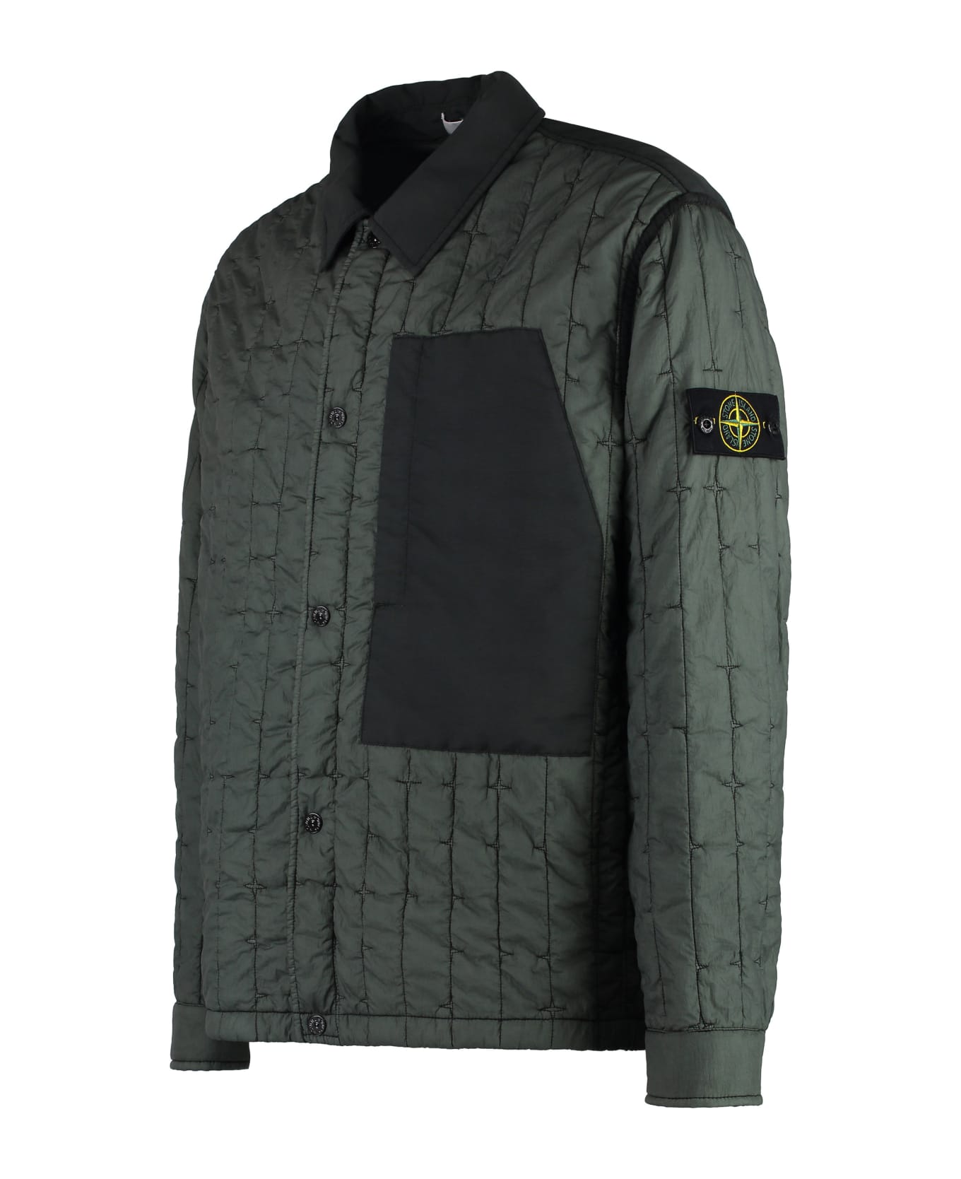 Stone Island Quilted Shirt-jacket - green